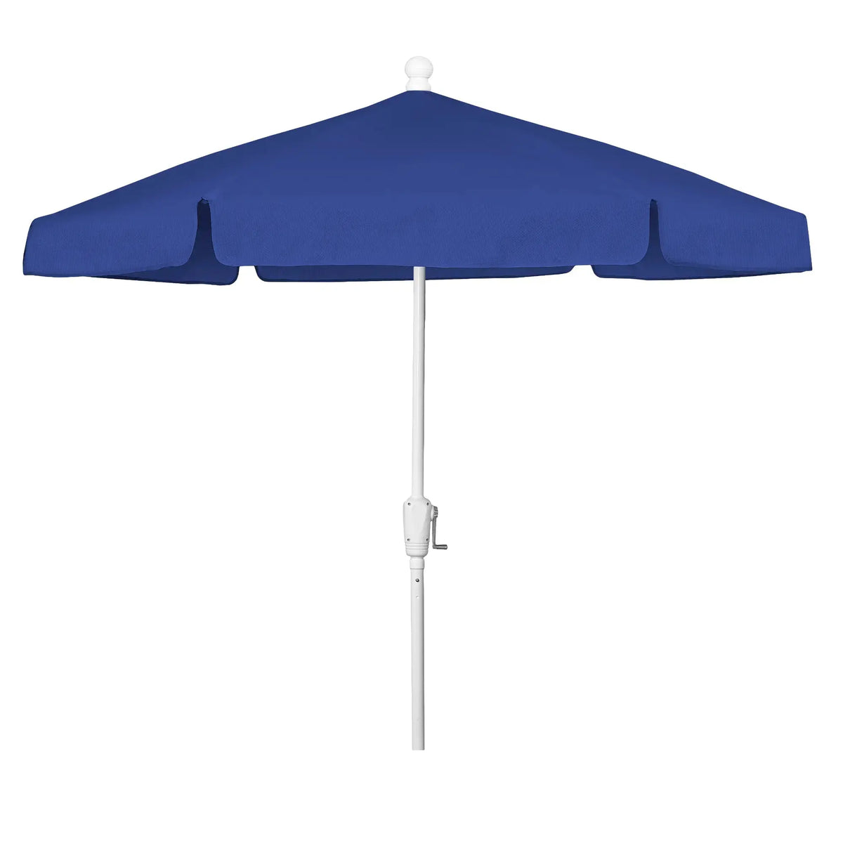 FiberBuilt 7.5' Hex Garden Umbrella – Crank Lift – Valance Canopy FiberBuilt