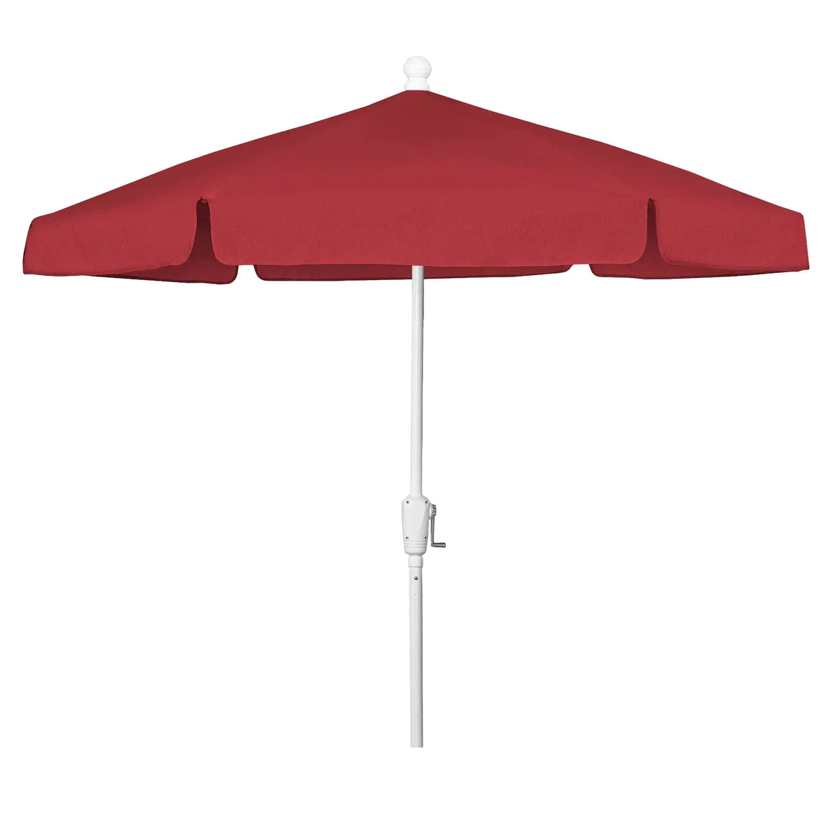 FiberBuilt 7.5' Hex Garden Umbrella – Crank Lift – Valance Canopy FiberBuilt