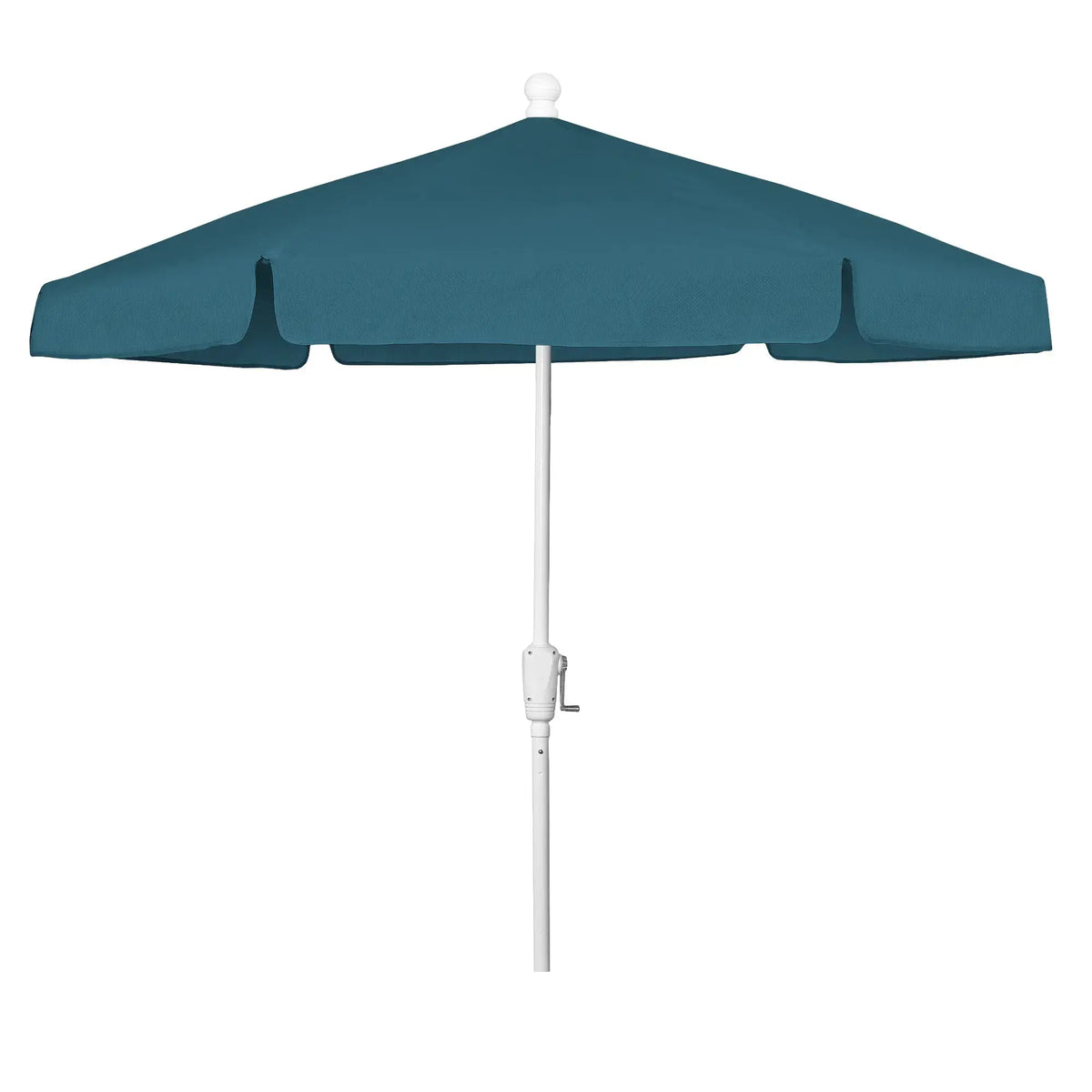 FiberBuilt 7.5' Hex Garden Umbrella – Crank Lift – Valance Canopy FiberBuilt