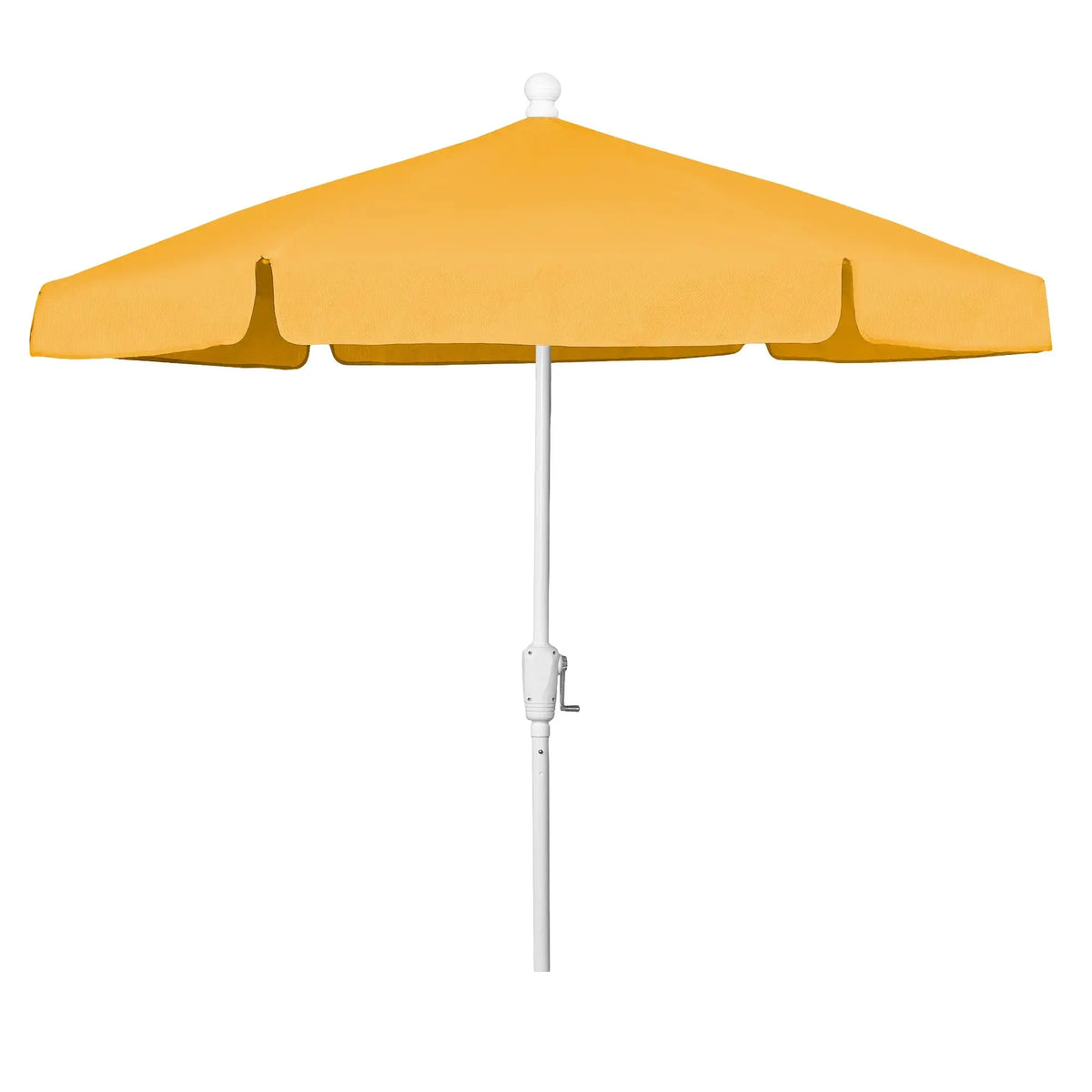 FiberBuilt 7.5' Hex Garden Umbrella – Crank Lift – Valance Canopy FiberBuilt