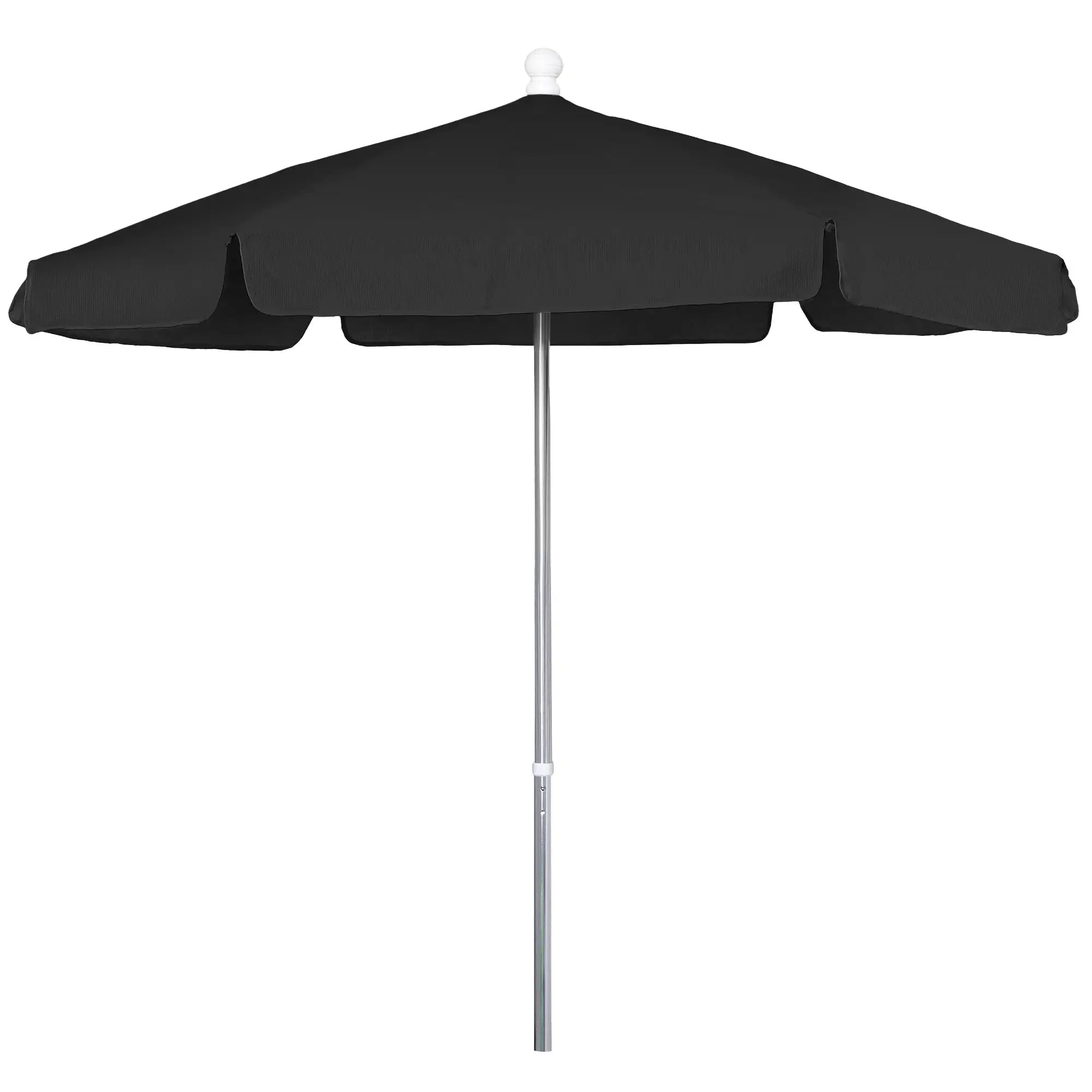 FiberBuilt 7.5' Hex Garden Umbrella – Push-Up & Pin Lift – Valance Canopy FiberBuilt