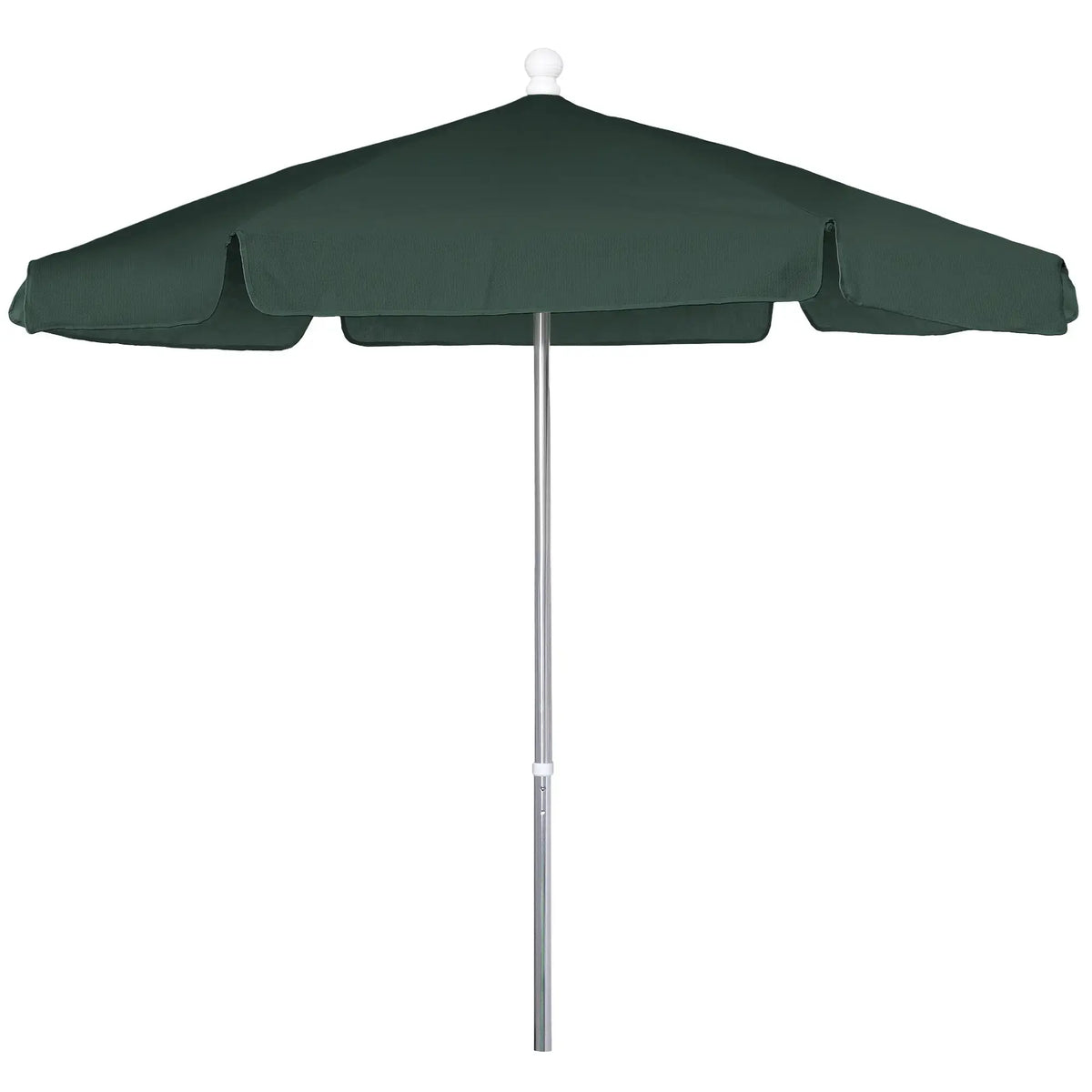 FiberBuilt 7.5' Hex Garden Umbrella – Push-Up & Pin Lift – Valance Canopy FiberBuilt