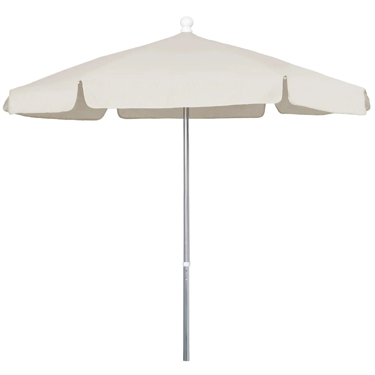 FiberBuilt 7.5' Hex Garden Umbrella – Push-Up & Pin Lift – Valance Canopy FiberBuilt
