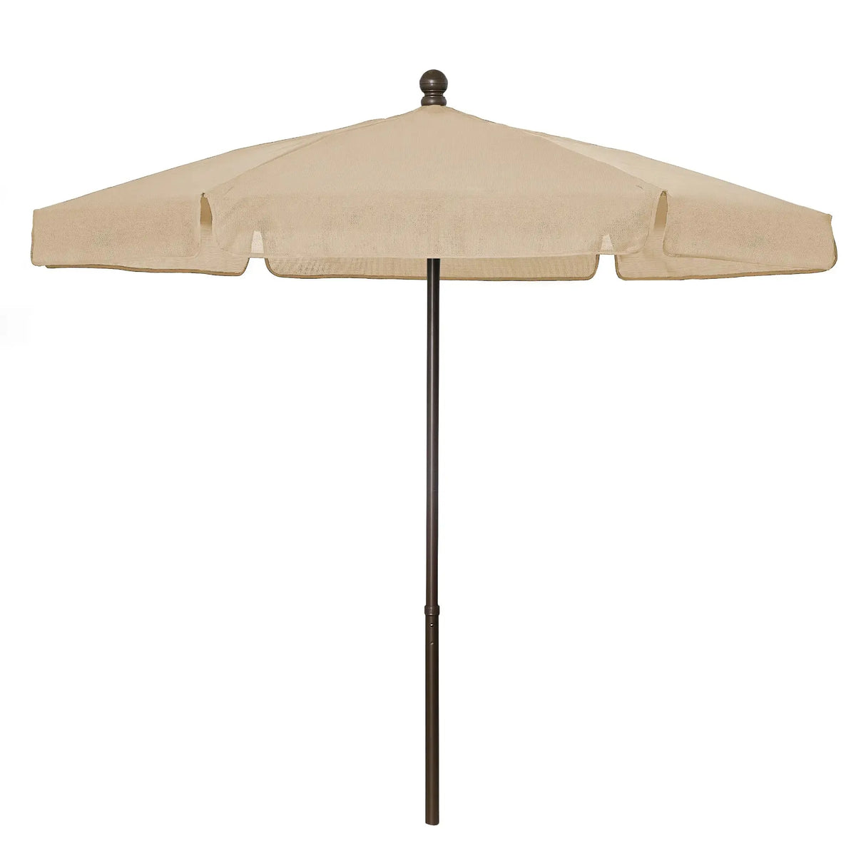 FiberBuilt 7.5' Hex Garden Umbrella – Push-Up & Pin Lift – Valance Canopy FiberBuilt