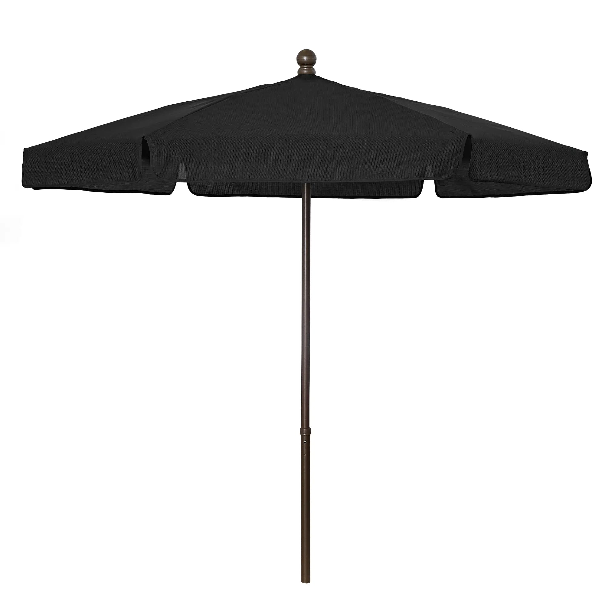 FiberBuilt 7.5' Hex Garden Umbrella – Push-Up & Pin Lift – Valance Canopy