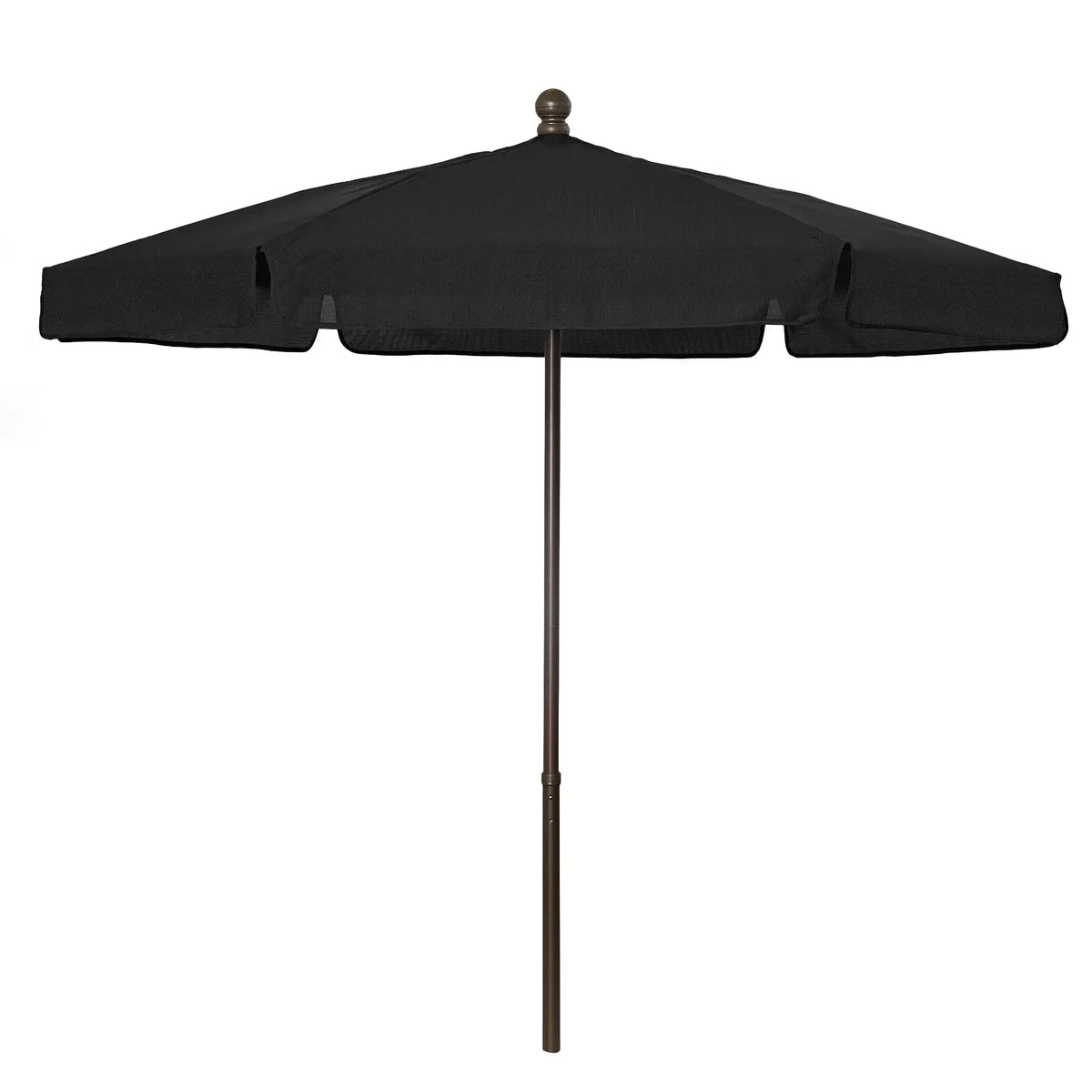 FiberBuilt 7.5' Hex Garden Umbrella – Push-Up & Pin Lift – Valance Canopy FiberBuilt