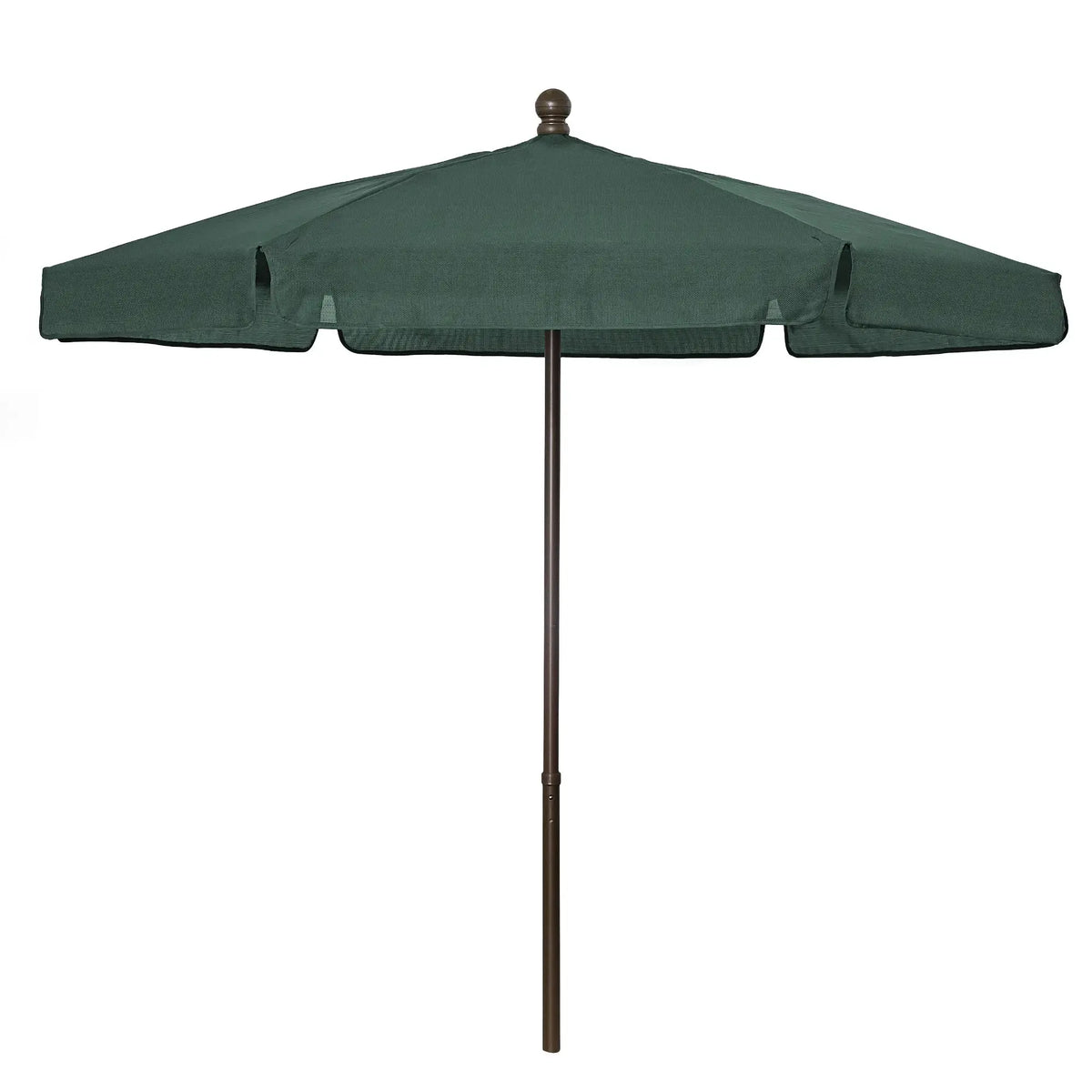 FiberBuilt 7.5' Hex Garden Umbrella – Push-Up & Pin Lift – Valance Canopy FiberBuilt