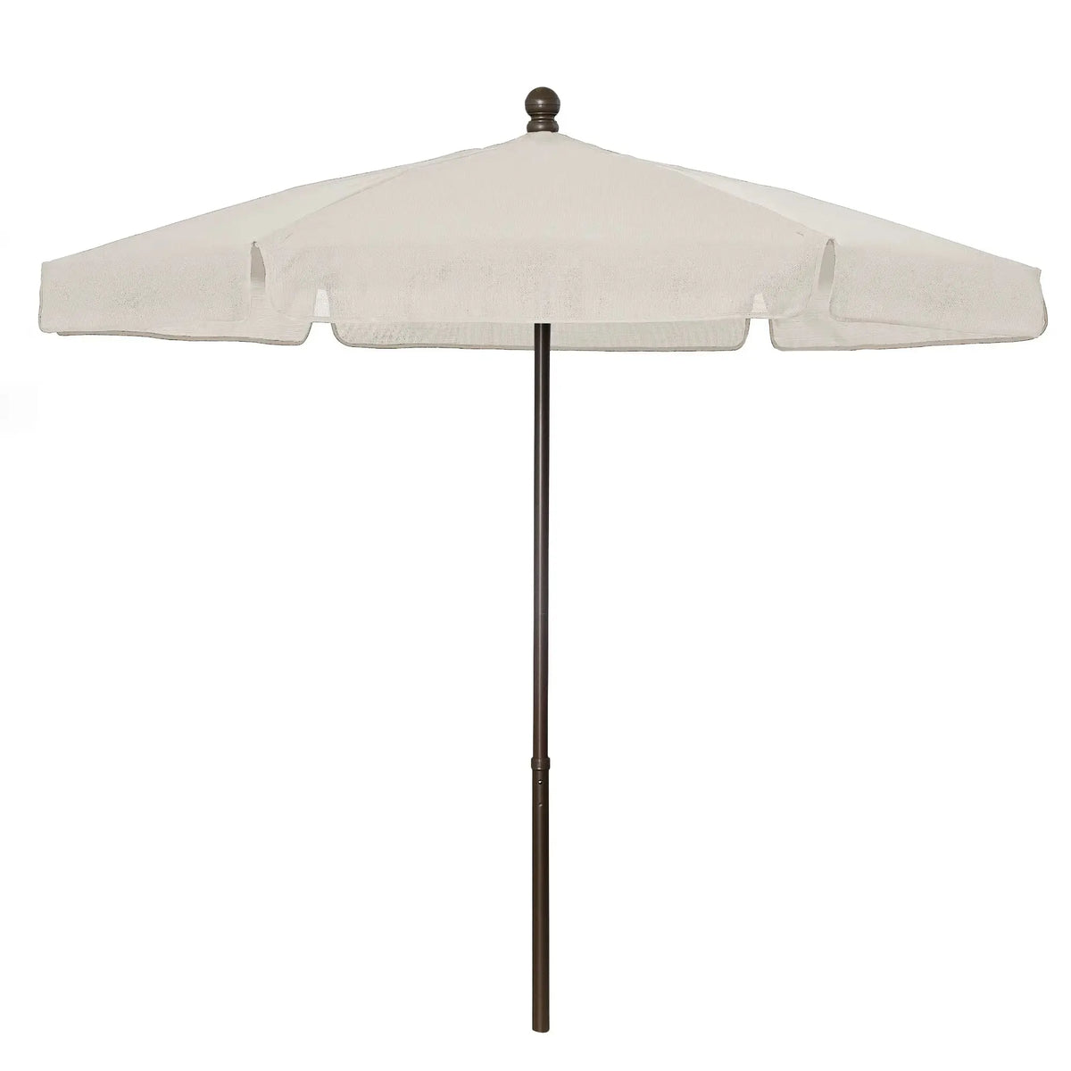 FiberBuilt 7.5' Hex Garden Umbrella – Push-Up & Pin Lift – Valance Canopy FiberBuilt