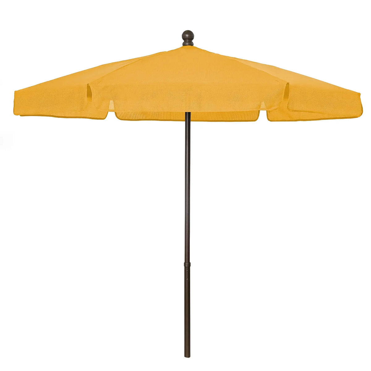 FiberBuilt 7.5' Hex Garden Umbrella – Push-Up & Pin Lift – Valance Canopy FiberBuilt