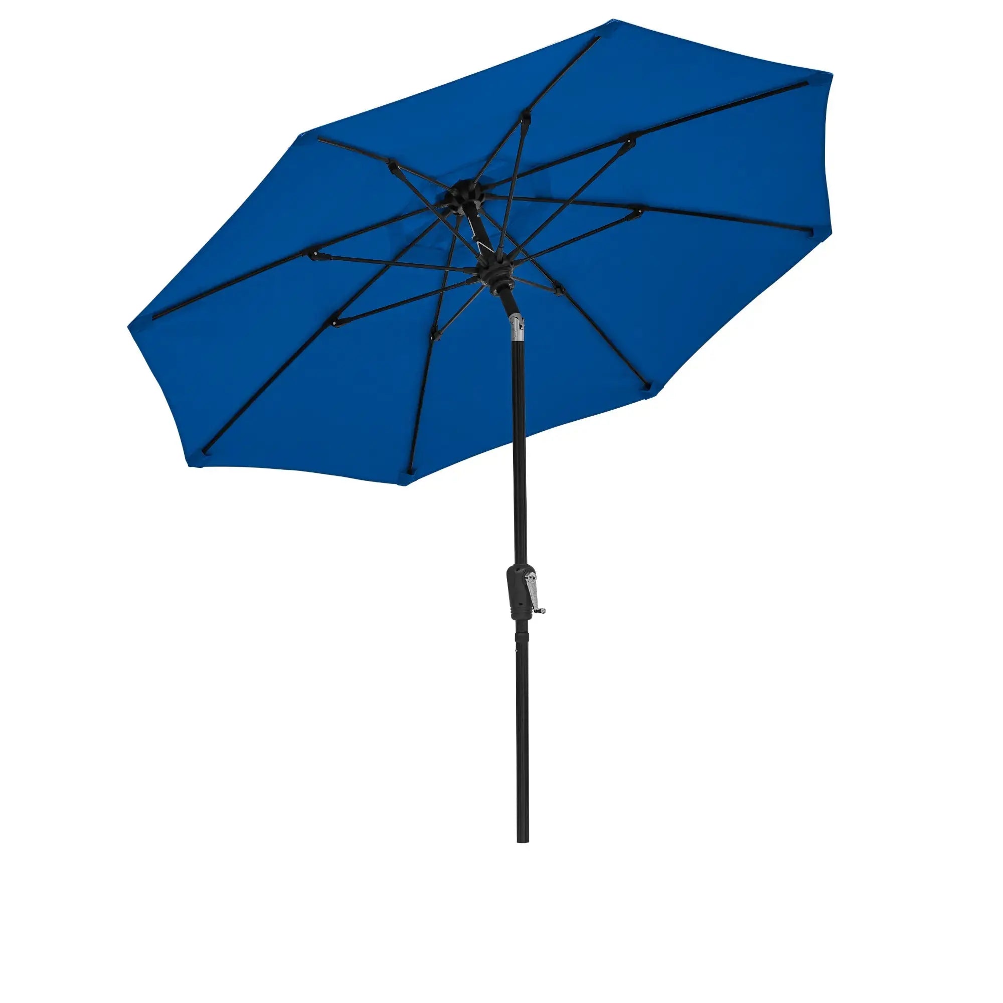 FiberBuilt 7.5' Oct Market Umbrella – Crank Lift & Push-Button Tilt – Marine-Grade Solution-Dyed Acrylic Canopy FiberBuilt