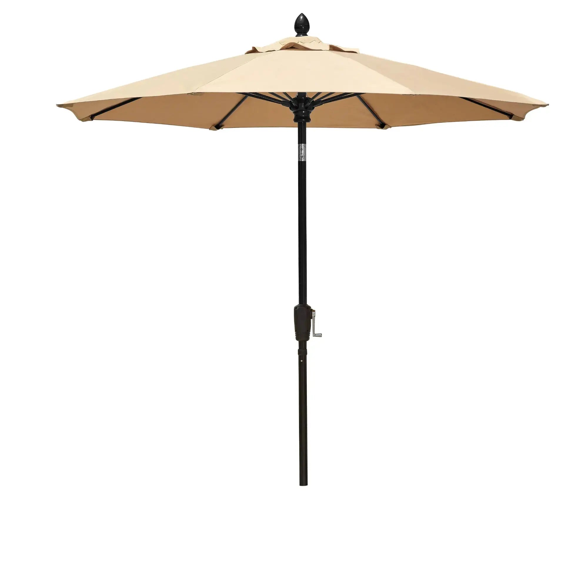 FiberBuilt 7.5' Oct Market Umbrella – Crank Lift & Push-Button Tilt – Marine-Grade Solution-Dyed Acrylic Canopy FiberBuilt