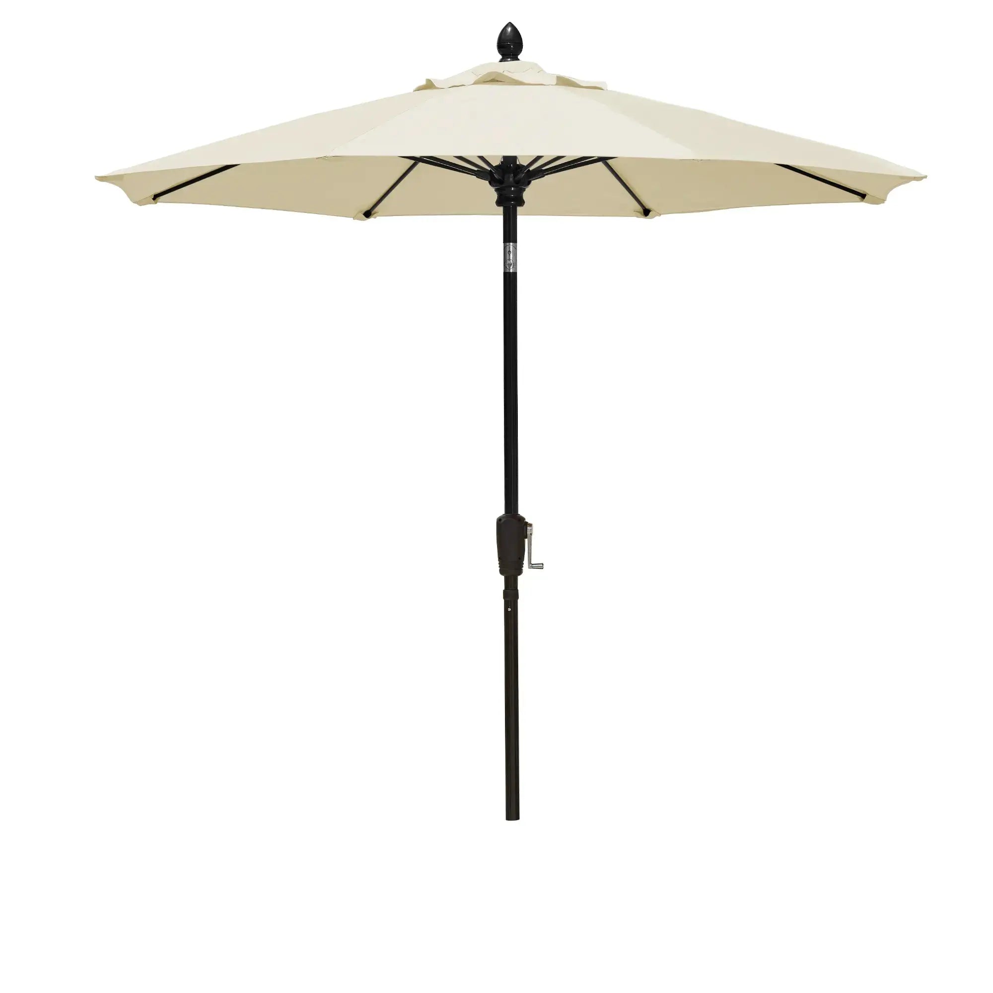 FiberBuilt 7.5' Oct Market Umbrella – Crank Lift & Push-Button Tilt – Marine-Grade Solution-Dyed Acrylic Canopy FiberBuilt