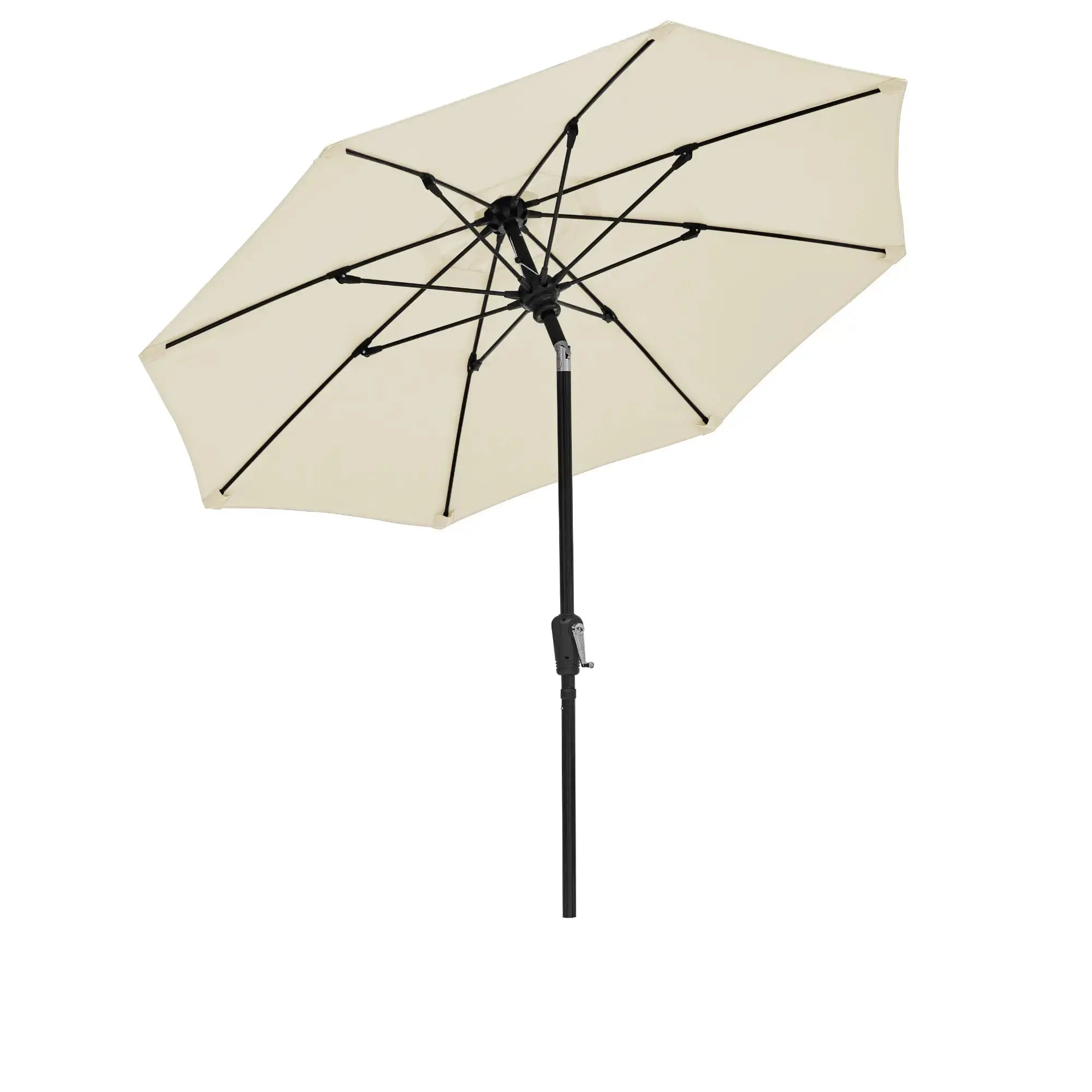 FiberBuilt 7.5' Oct Market Umbrella – Crank Lift & Push-Button Tilt – Marine-Grade Solution-Dyed Acrylic Canopy FiberBuilt
