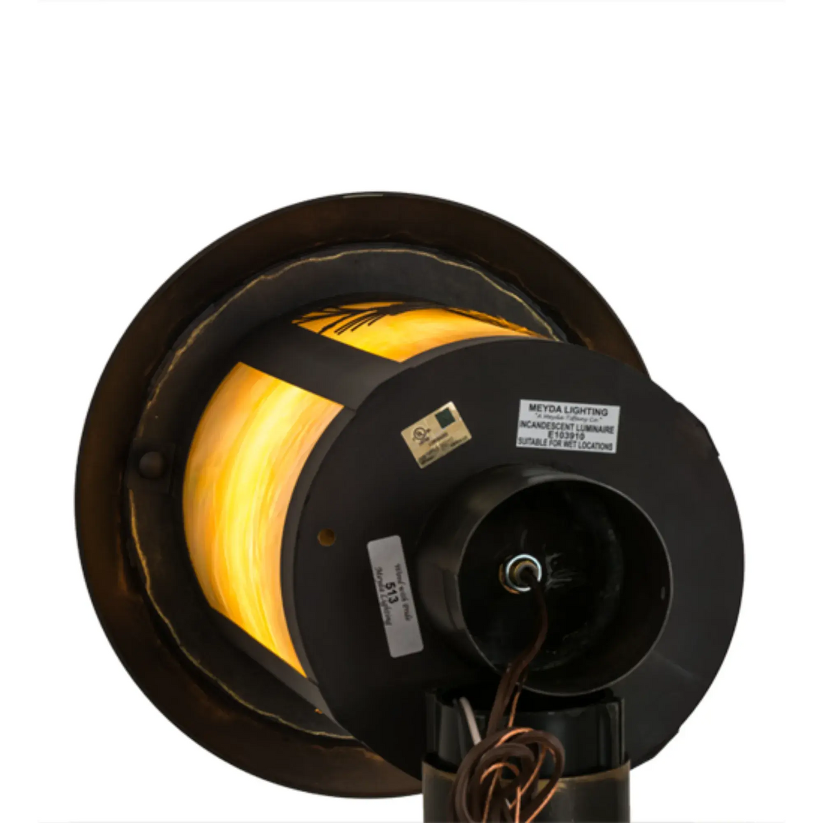 10"W Fulton Winter Pine Post Mount – Craftsman Brown – Wet-Rated – Meyda Lighting Meyda Lighting