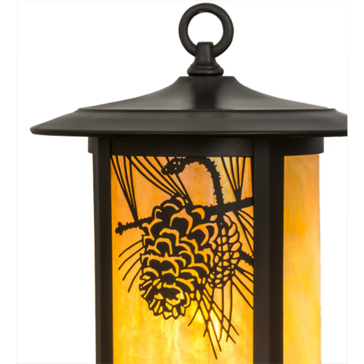 10"W Fulton Winter Pine Post Mount – Craftsman Brown – Wet-Rated – Meyda Lighting Meyda Lighting