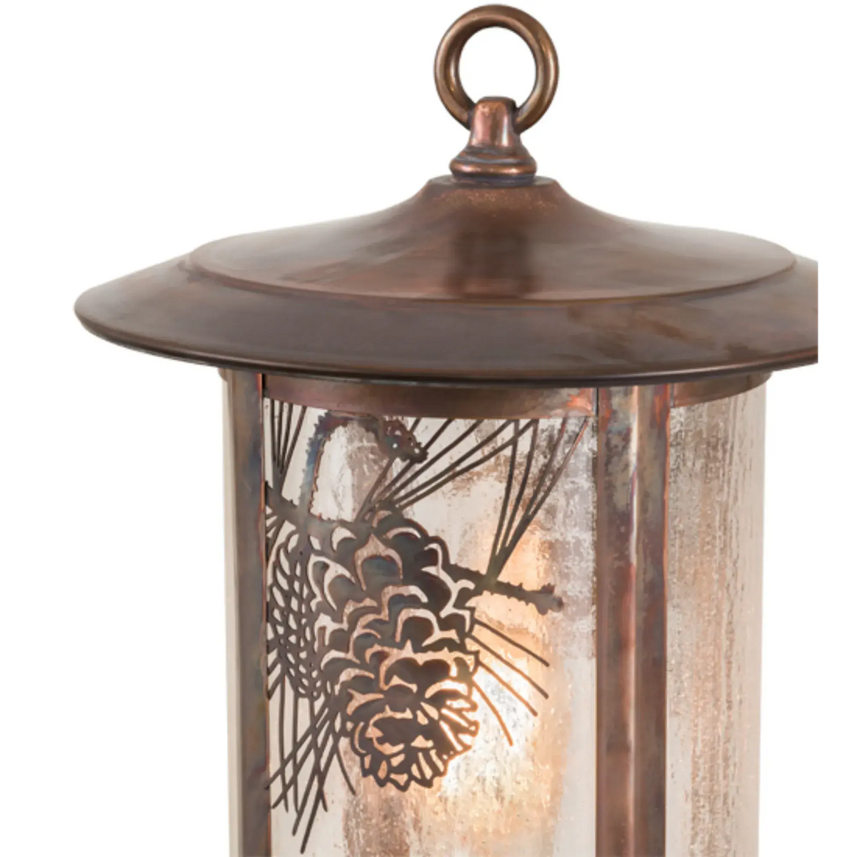 10"W Fulton Winter Pine Post Mount – Vintage Copper – Wet-Rated – Meyda Lighting Meyda Lighting
