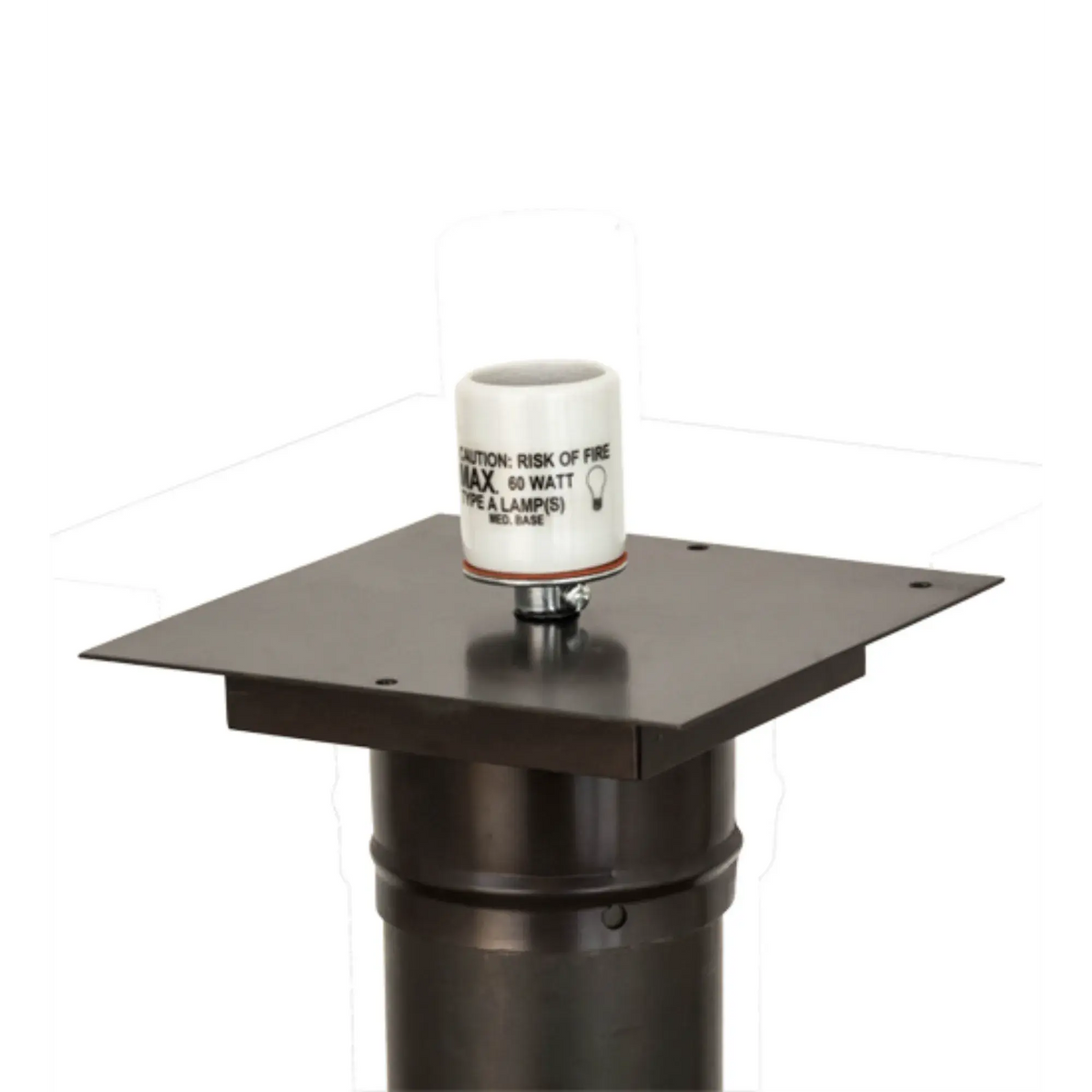 8"Sq Stillwater Double Bar Mission Post Mount – Craftsman Brown – Wet-Rated – Meyda Lighting Meyda Lighting