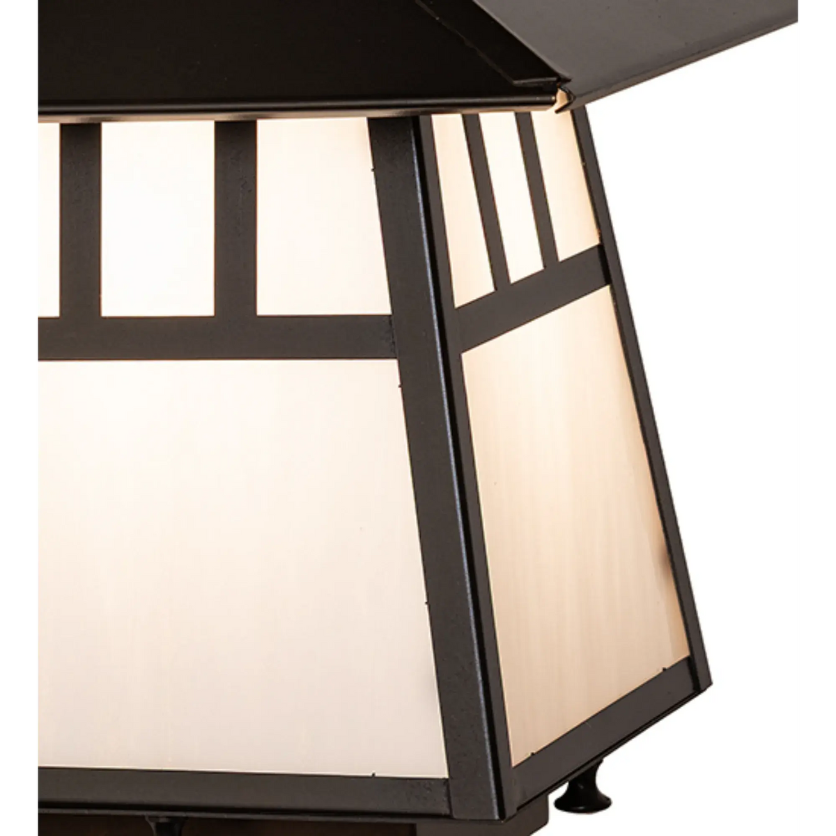 8" Square Stillwater Double Bar Mission Post Mount – Craftsman Brown – Wet-Rated – Meyda Lighting Meyda Lighting