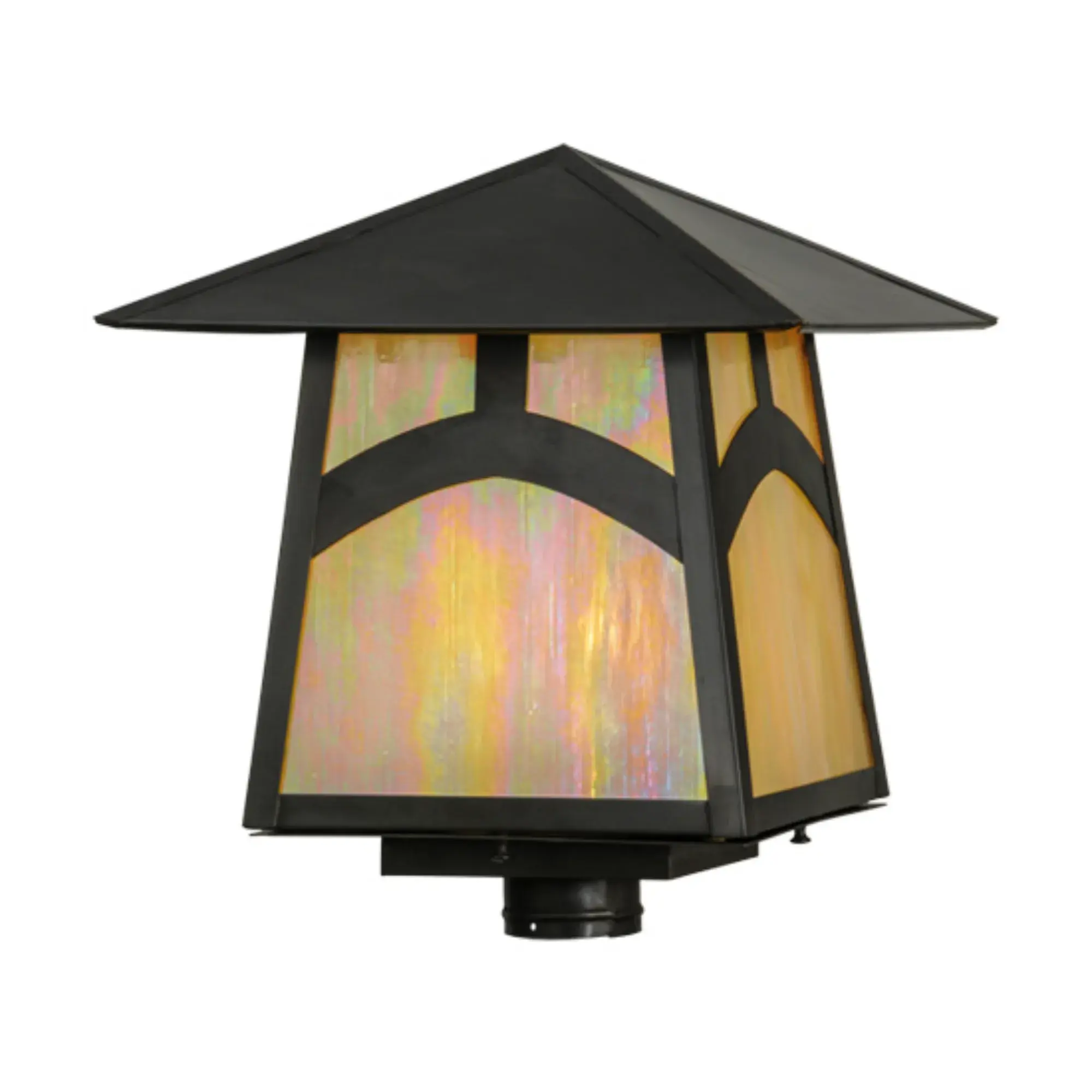 16" Square Stillwater Hill Top Post Mount β Craftsman Brown β Wet-Rated β Meyda Lighting Meyda Lighting