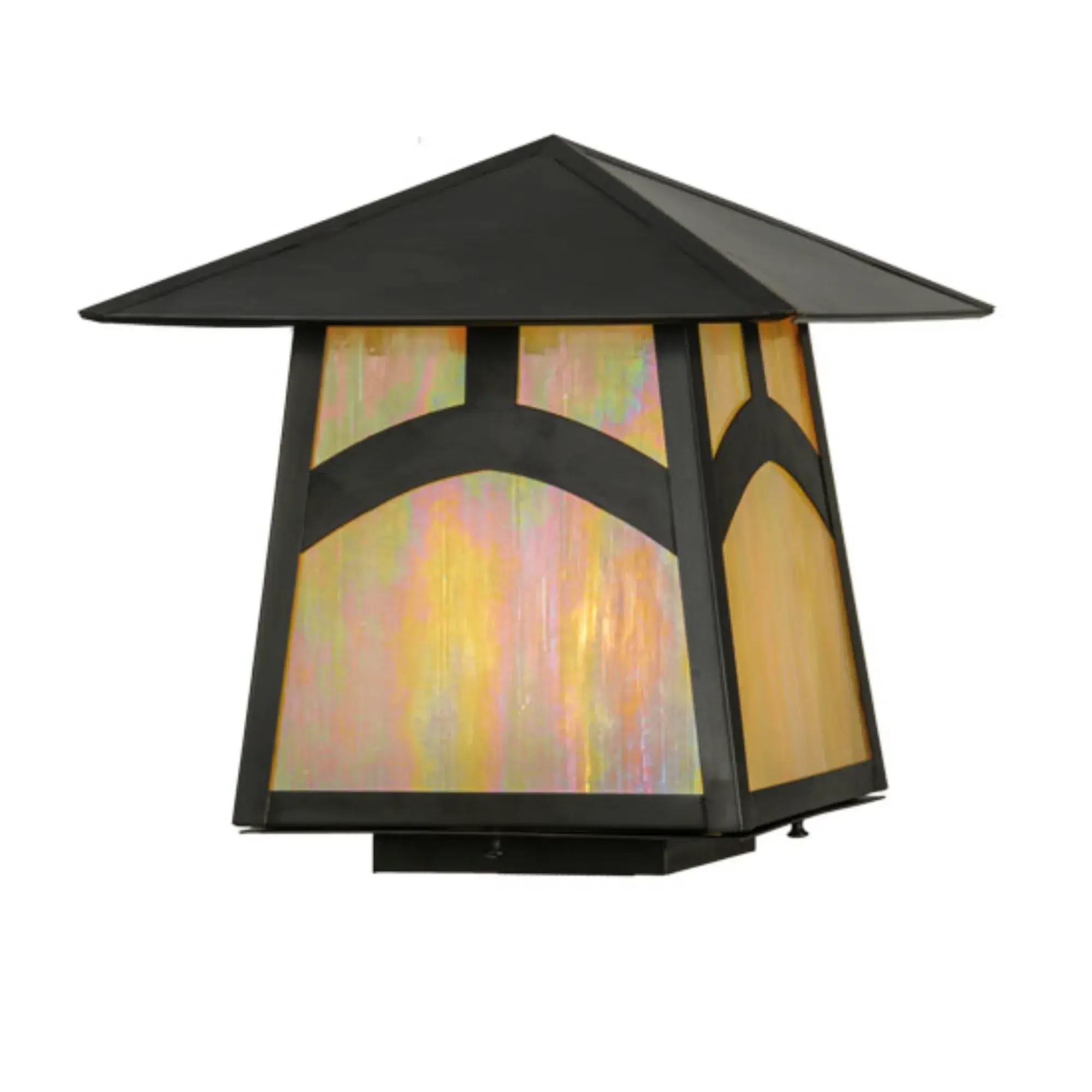 16" Square Stillwater Hill Top Post Mount β Craftsman Brown β Wet-Rated β Meyda Lighting Meyda Lighting
