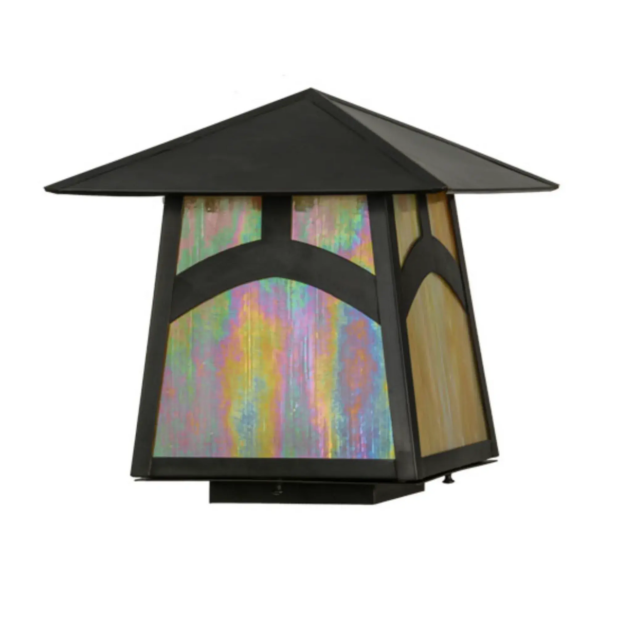 16" Square Stillwater Hill Top Post Mount – Craftsman Brown – Wet-Rated – Meyda Lighting Meyda Lighting