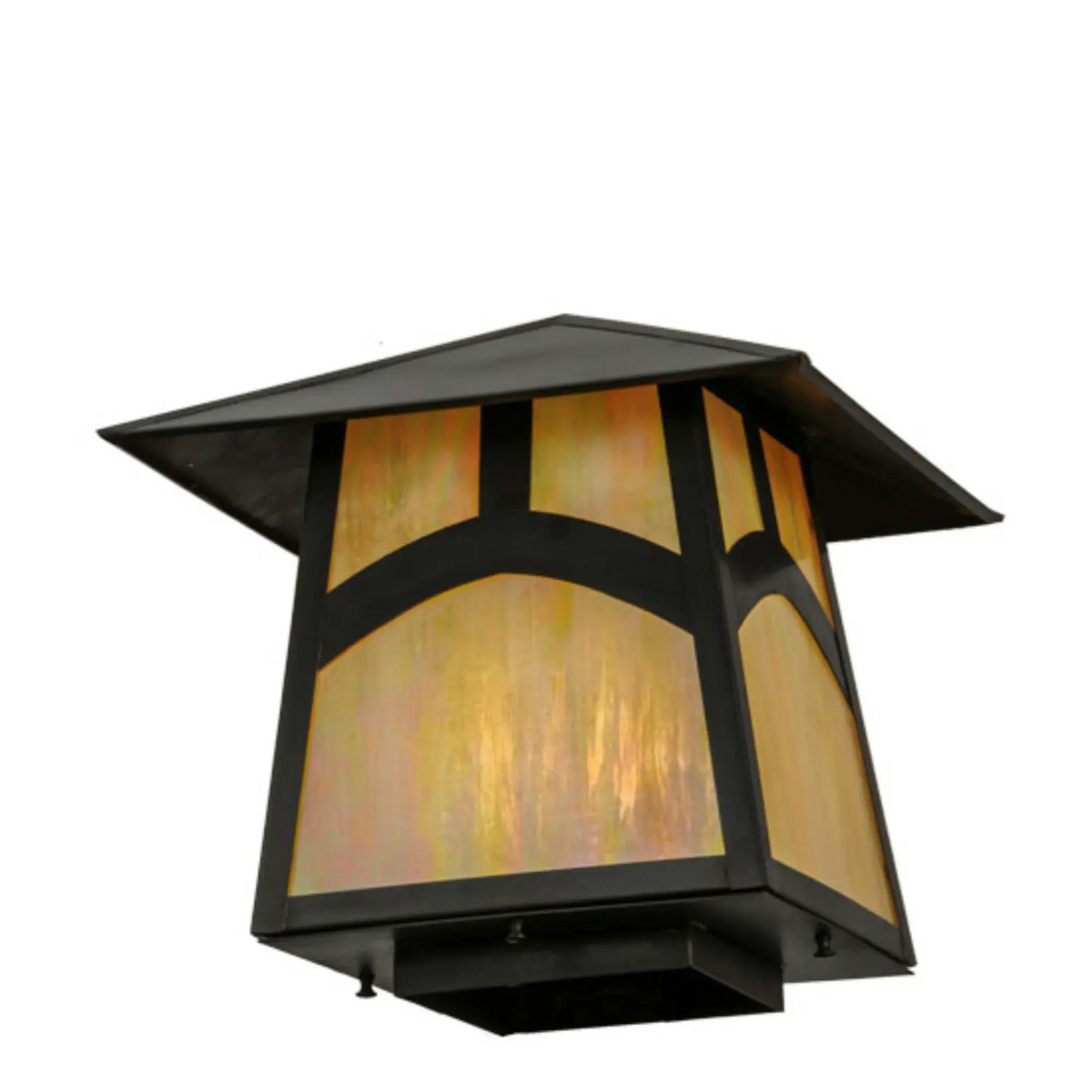 16" Square Stillwater Hill Top Post Mount – Craftsman Brown – Wet-Rated – Meyda Lighting Meyda Lighting
