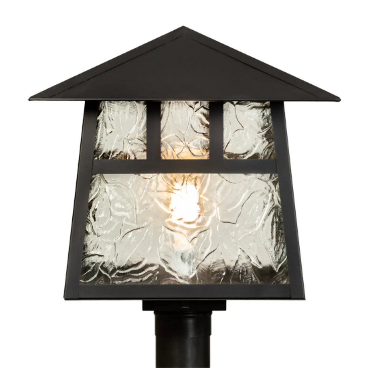 16" Square Stillwater Double Bar Mission Post Mount – Craftsman Brown – Wet-Rated – Meyda Lighting Meyda Lighting