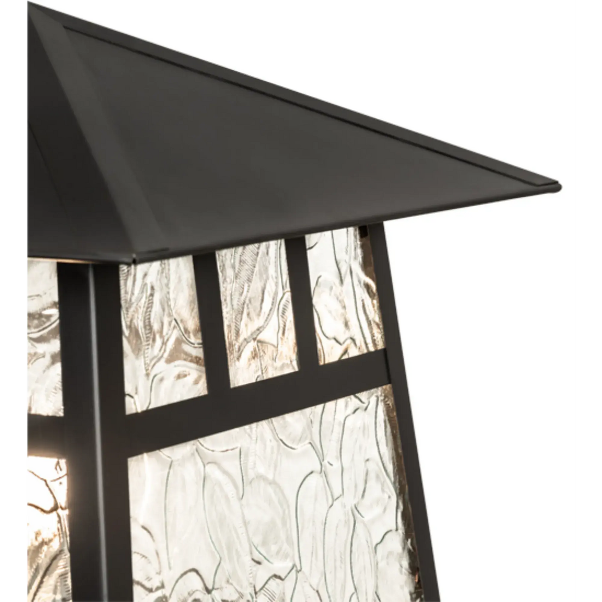 16" Square Stillwater Double Bar Mission Post Mount – Craftsman Brown – Wet-Rated – Meyda Lighting Meyda Lighting