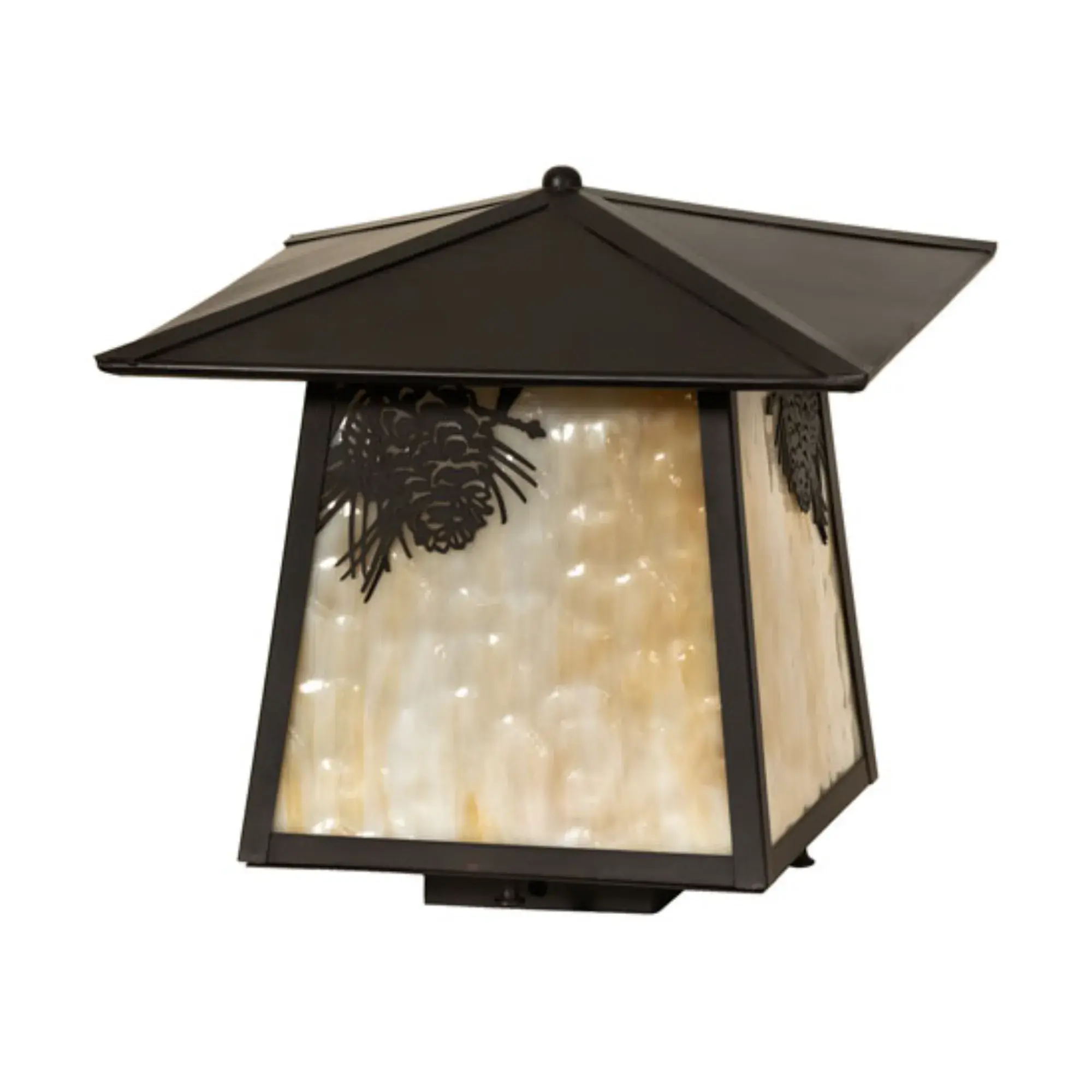 12" Square Stillwater Winter Pine Deck Light β Craftsman Brown β Wet-Rated β Meyda Lighting Meyda Lighting