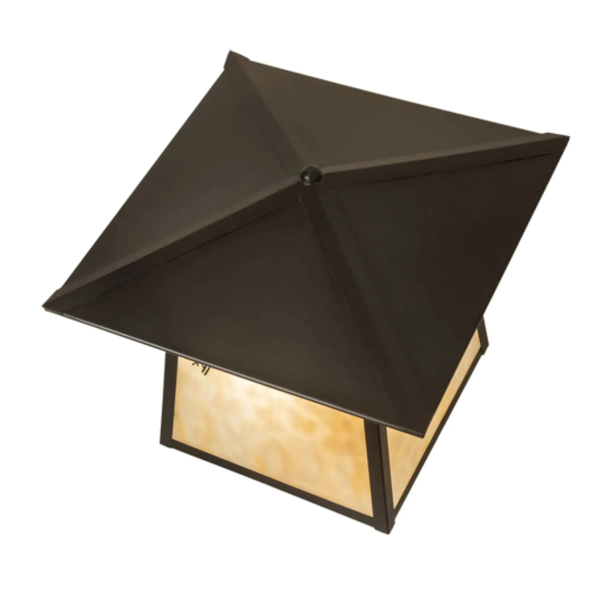 12" Square Stillwater Winter Pine Deck Light – Craftsman Brown – Wet-Rated – Meyda Lighting Meyda Lighting