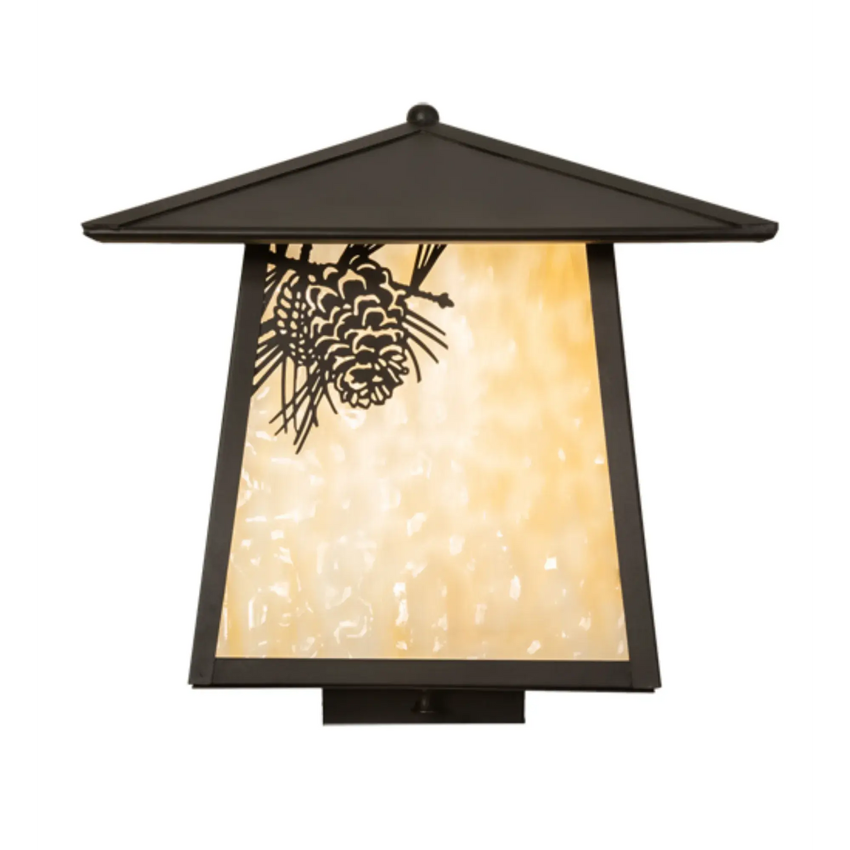 12" Square Stillwater Winter Pine Deck Light – Craftsman Brown – Wet-Rated – Meyda Lighting Meyda Lighting