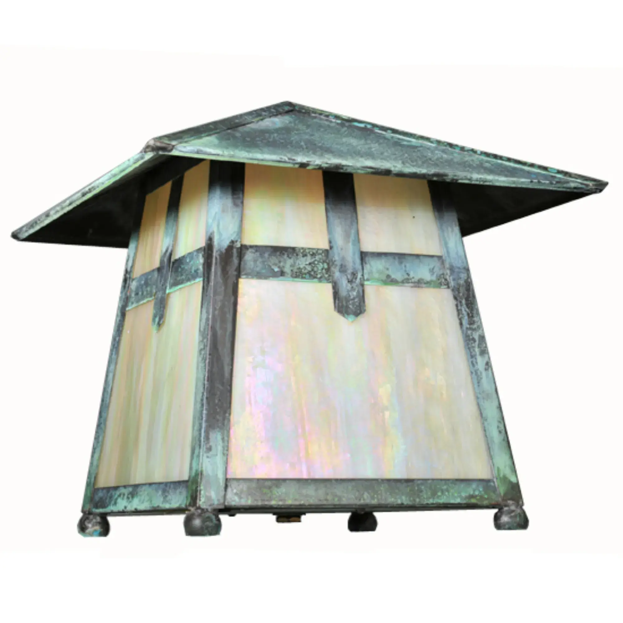 16"Sq Stillwater Cross Mission Deck Light β Verdigris β Wet-Rated β Meyda Lighting Meyda Lighting