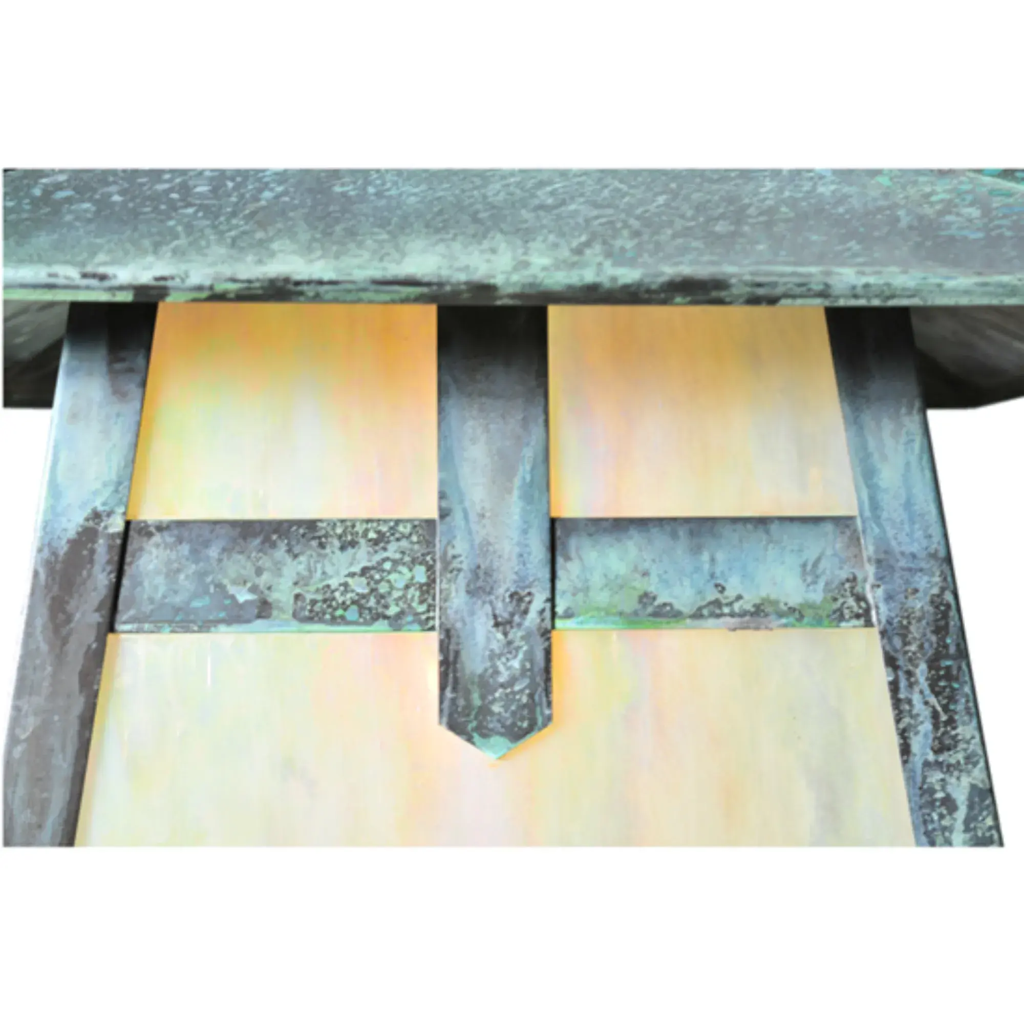 16"Sq Stillwater Cross Mission Deck Light – Verdigris – Wet-Rated – Meyda Lighting Meyda Lighting
