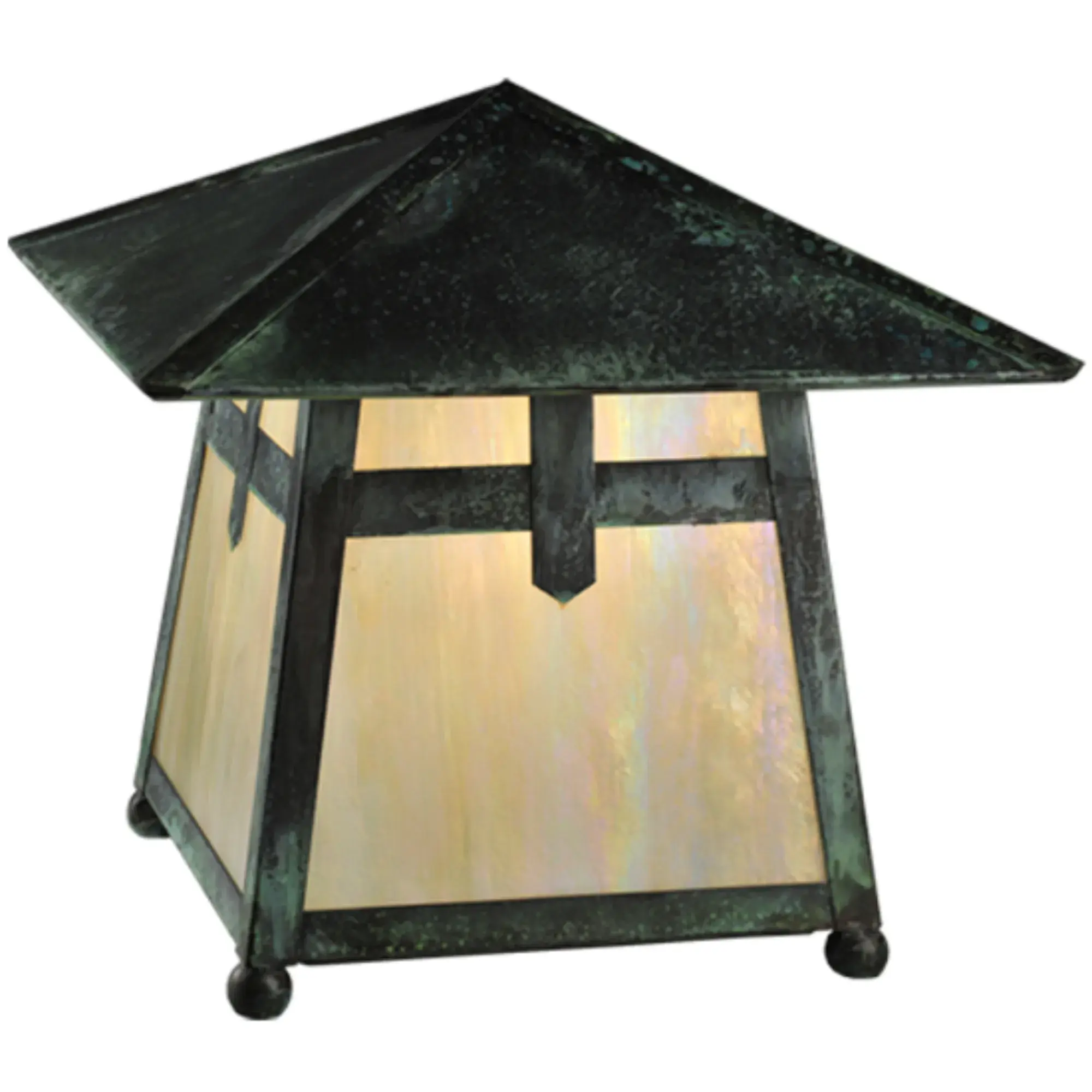 16"Sq Stillwater Cross Mission Deck Light – Verdigris – Wet-Rated – Meyda Lighting Meyda Lighting