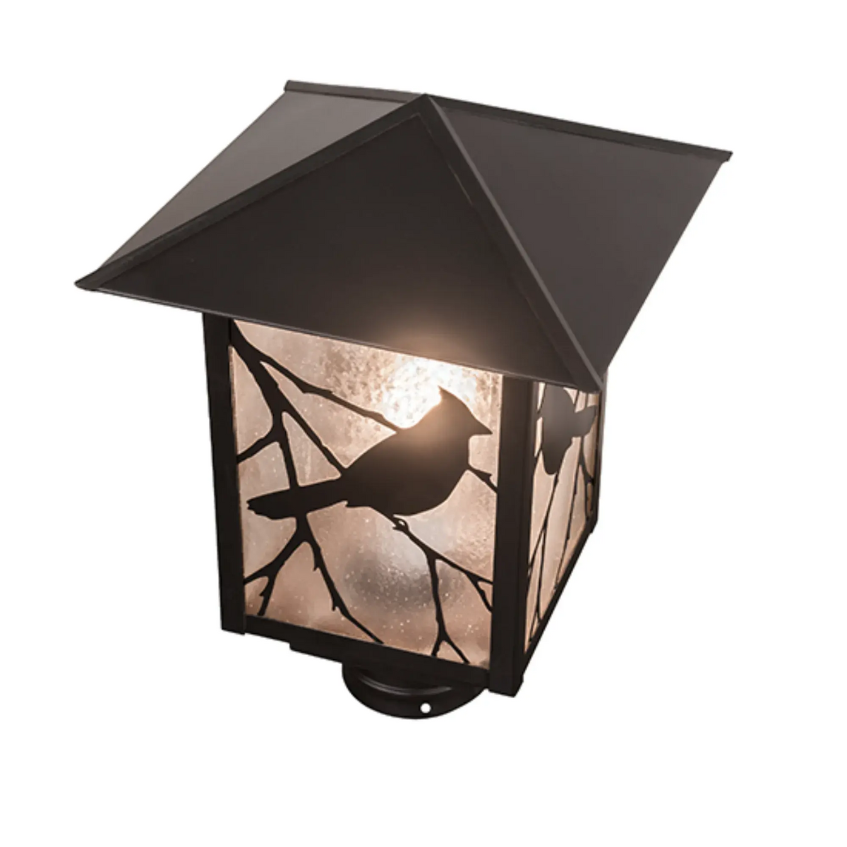 9" Square Seneca Song Bird Post Mount – Craftsman Brown – Wet-Rated – Meyda Lighting Meyda Lighting