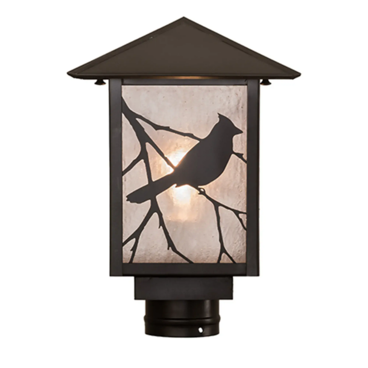 9" Square Seneca Song Bird Post Mount – Craftsman Brown – Wet-Rated – Meyda Lighting Meyda Lighting