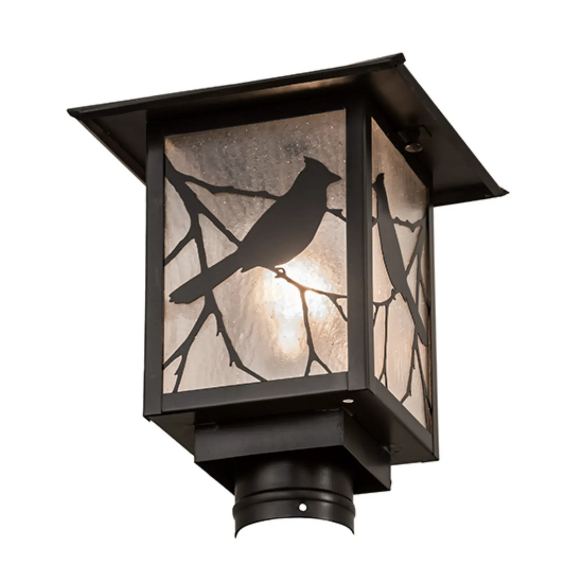 9" Square Seneca Song Bird Post Mount – Craftsman Brown – Wet-Rated – Meyda Lighting Meyda Lighting