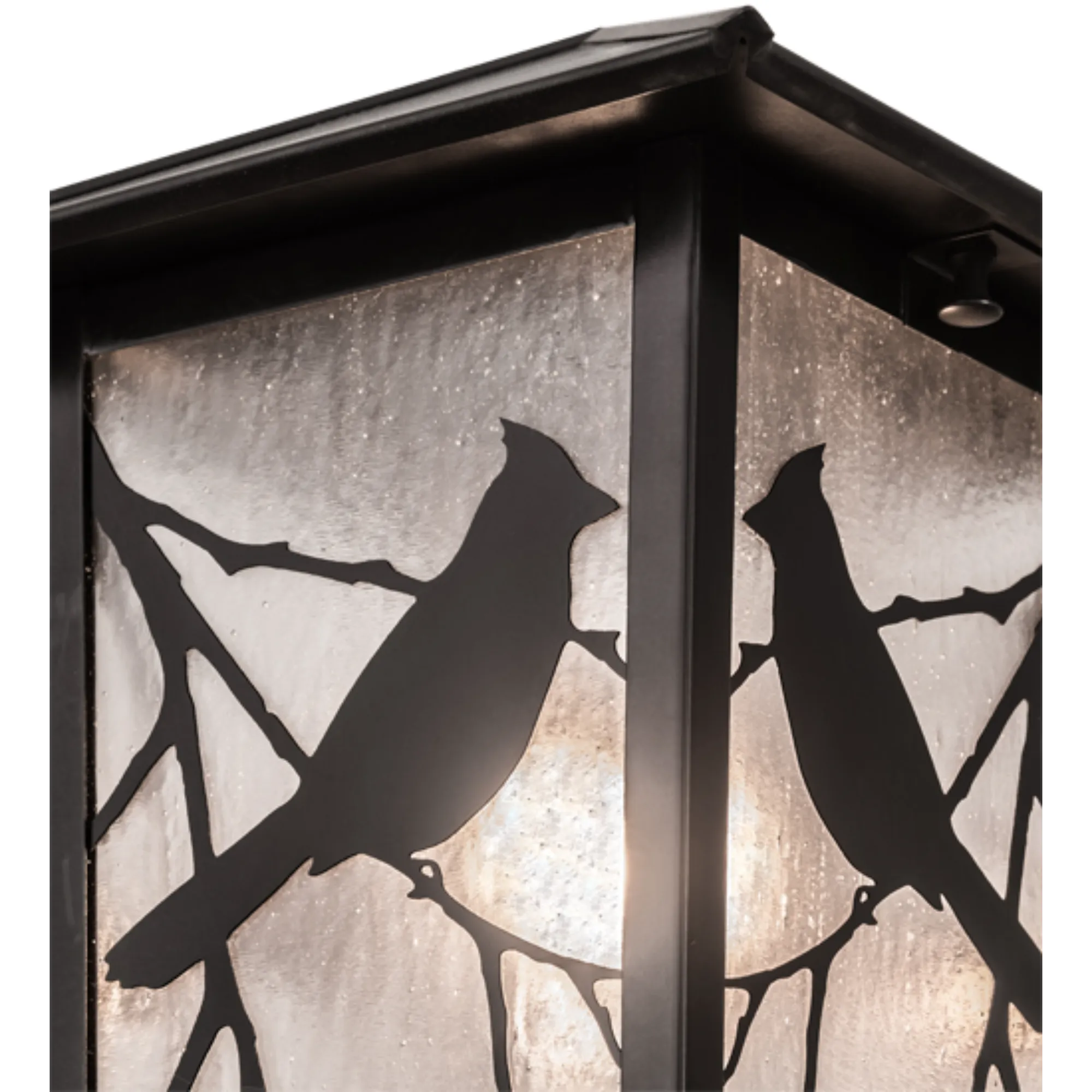 9" Square Seneca Song Bird Post Mount – Craftsman Brown – Wet-Rated – Meyda Lighting