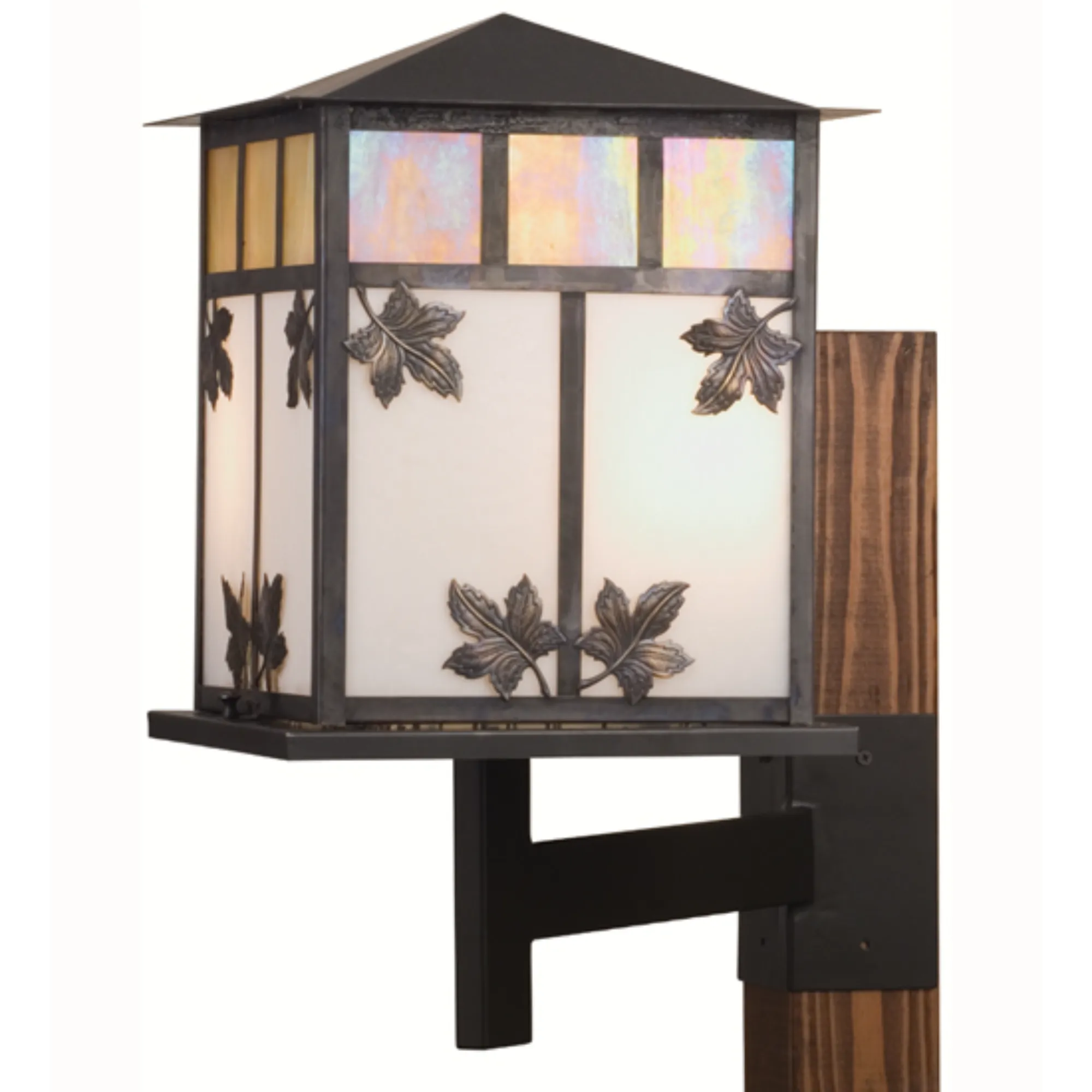 11.5"W Seneca Maple Leaf Pier Mount – Wet-Rated – Meyda Lighting