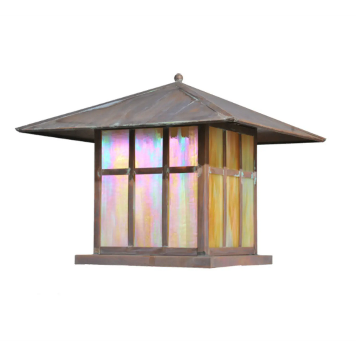 19" Square Seneca Double Bar Mission Pier Mount – Vintage Copper – Wet-Rated – Meyda Lighting Meyda Lighting
