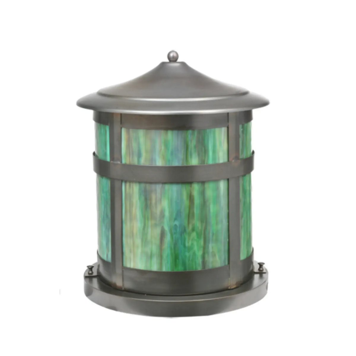 12"W Fulton Double Bar Mission Pier Mount – Craftsman Brown – Wet-Rated – Meyda Lighting Meyda Lighting