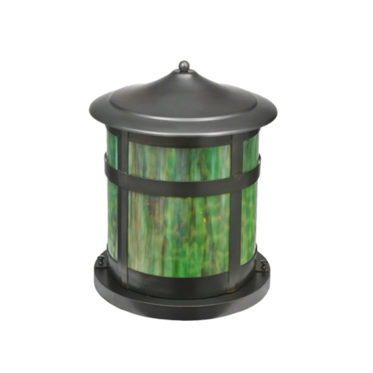 12"W Fulton Double Bar Mission Pier Mount – Craftsman Brown – Wet-Rated – Meyda Lighting Meyda Lighting