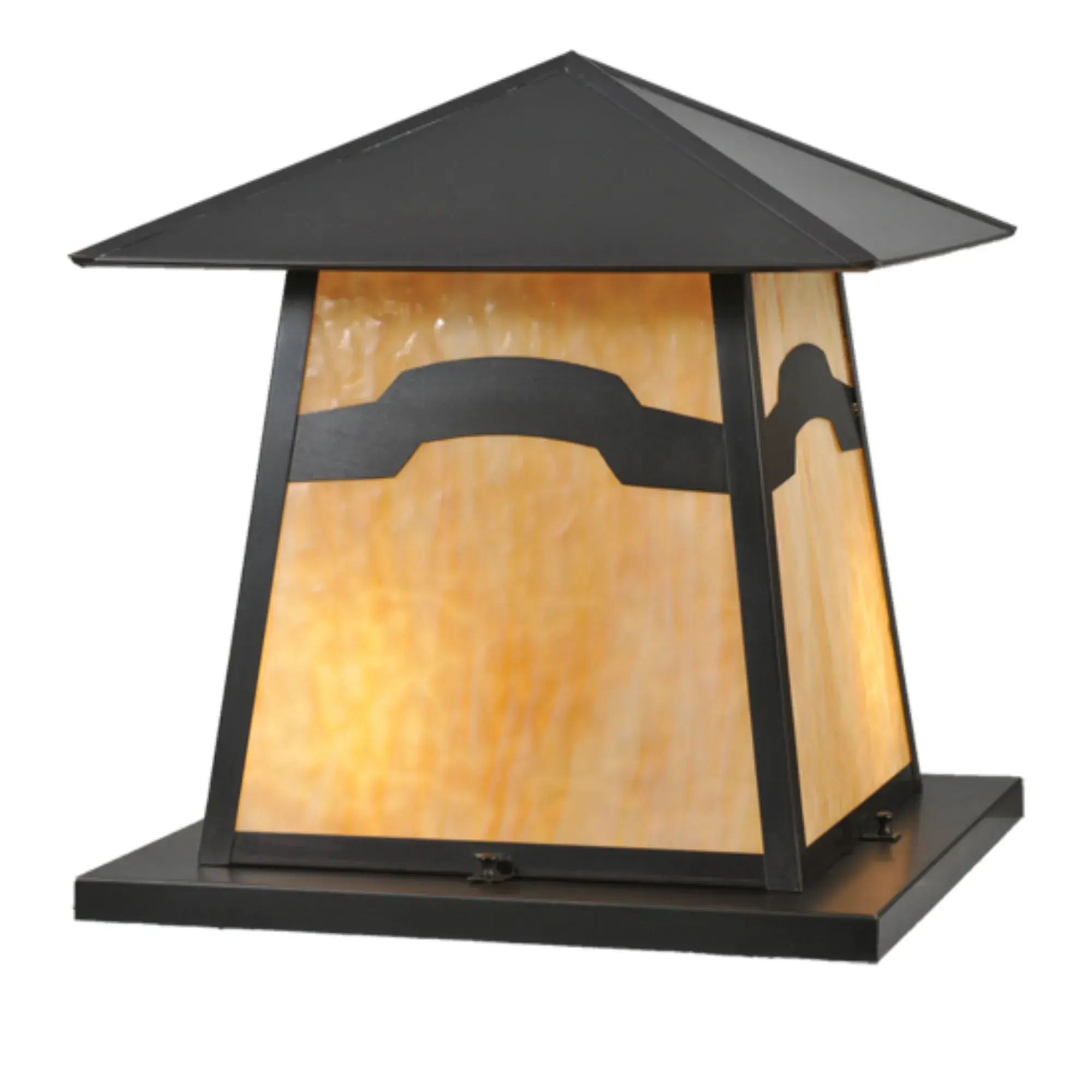 15" Square Stillwater Mountain View Pier Mount β Craftsman Brown β Wet-Rated β Meyda Lighting Meyda Lighting