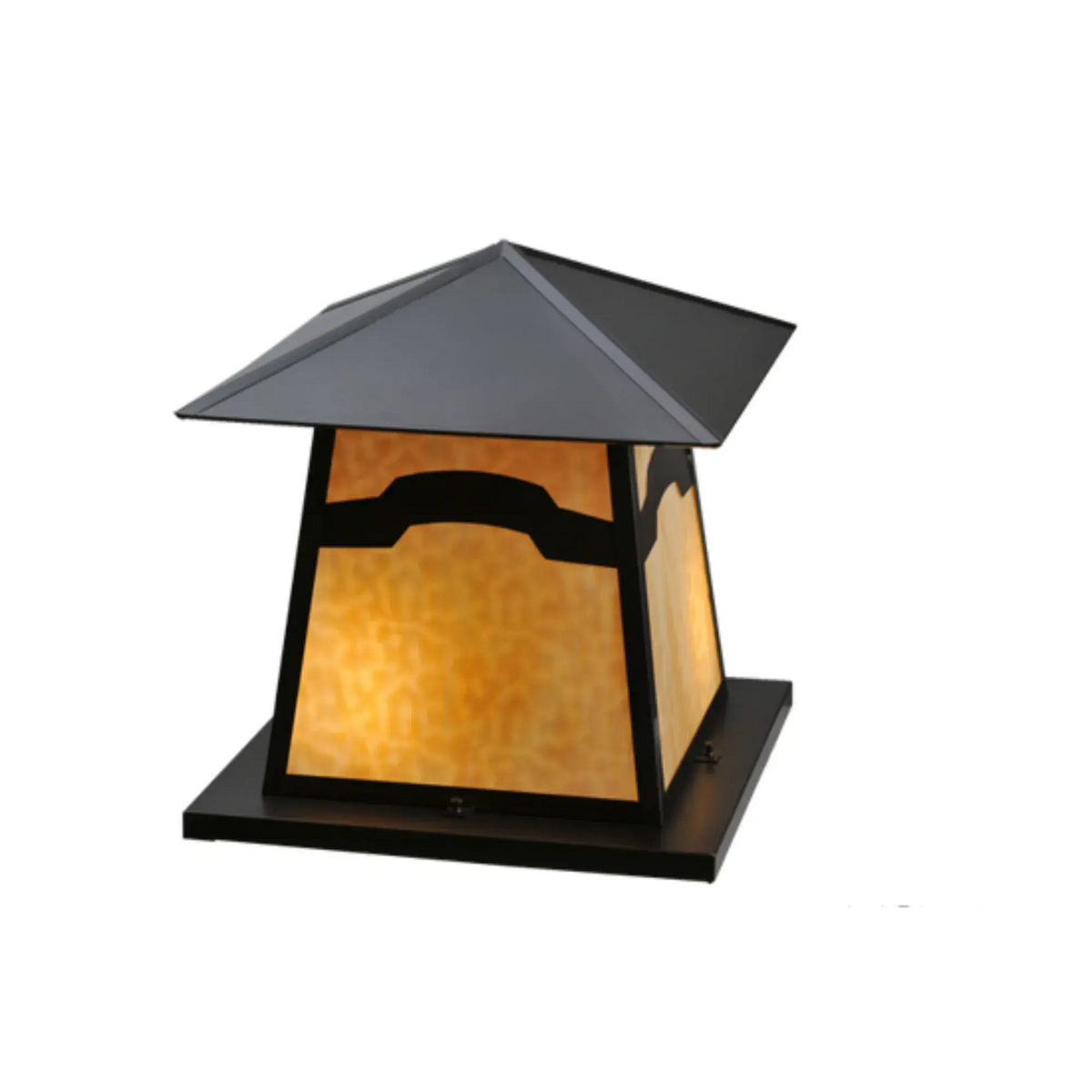 15" Square Stillwater Mountain View Pier Mount – Craftsman Brown – Wet-Rated – Meyda Lighting Meyda Lighting