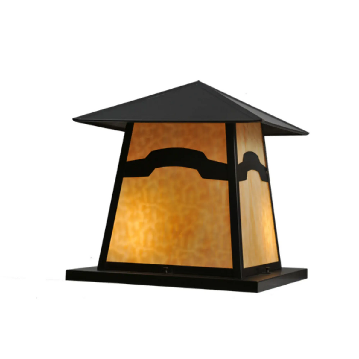 15" Square Stillwater Mountain View Pier Mount – Craftsman Brown – Wet-Rated – Meyda Lighting Meyda Lighting