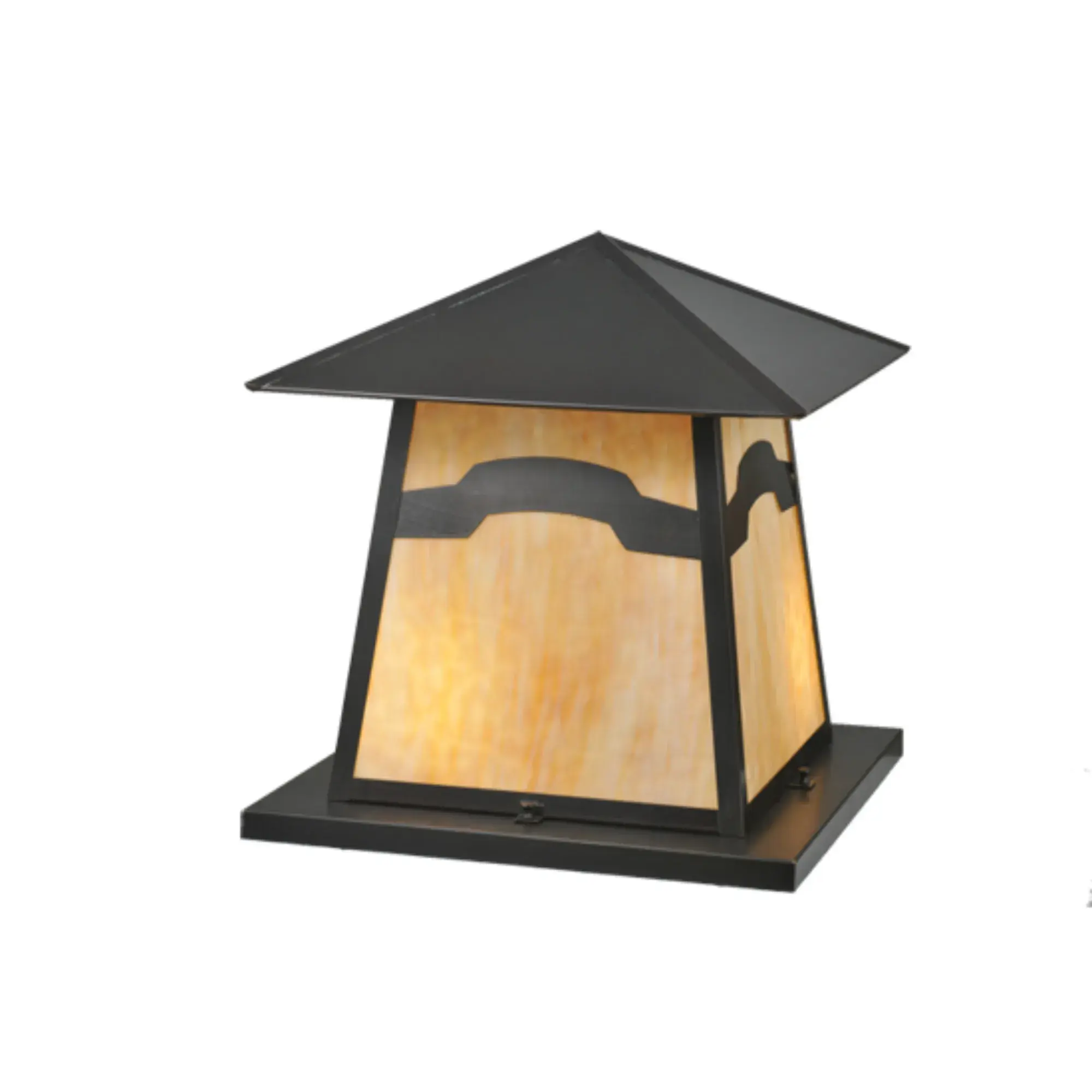 15" Square Stillwater Mountain View Pier Mount β Craftsman Brown β Wet-Rated β Meyda Lighting Meyda Lighting