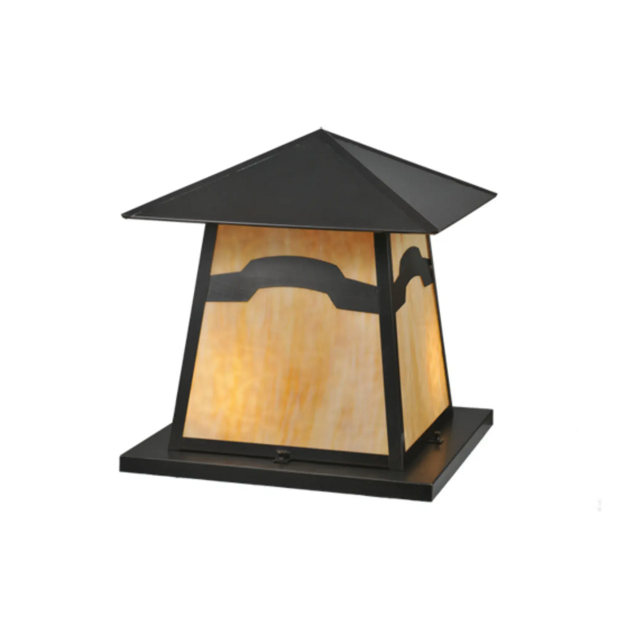 15" Square Stillwater Mountain View Pier Mount – Craftsman Brown – Wet-Rated – Meyda Lighting Meyda Lighting
