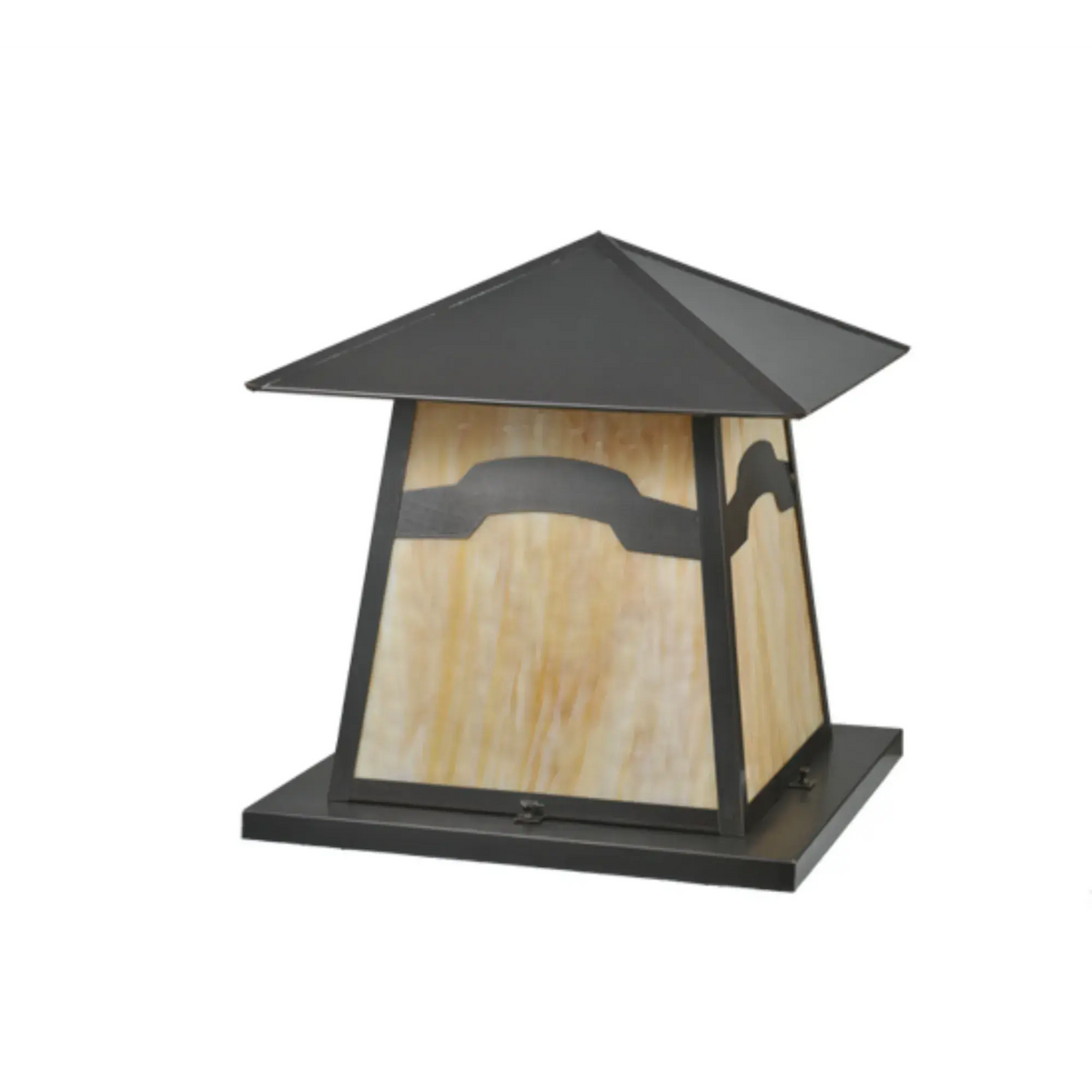 15" Square Stillwater Mountain View Pier Mount – Craftsman Brown – Wet-Rated – Meyda Lighting Meyda Lighting