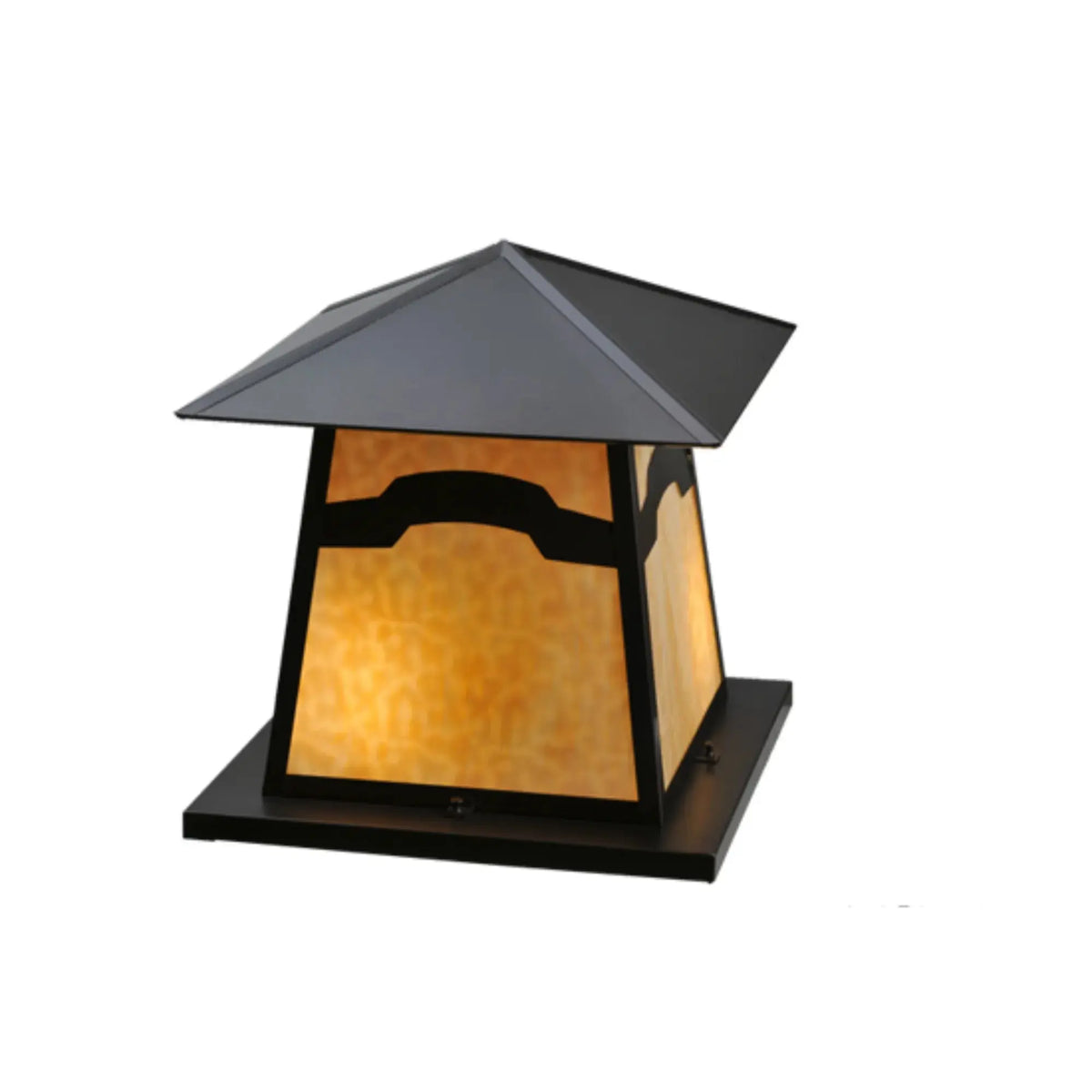 11.5" Square Stillwater Mountain View Post Mount – Craftsman Brown – Wet-Rated – Meyda Lighting Meyda Lighting