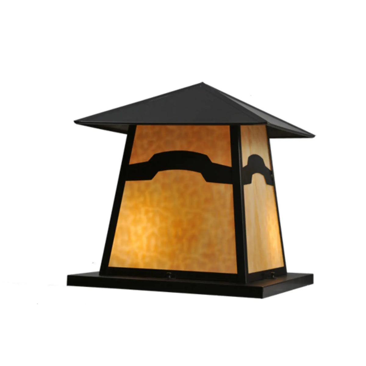 11.5" Square Stillwater Mountain View Post Mount – Craftsman Brown – Wet-Rated – Meyda Lighting Meyda Lighting